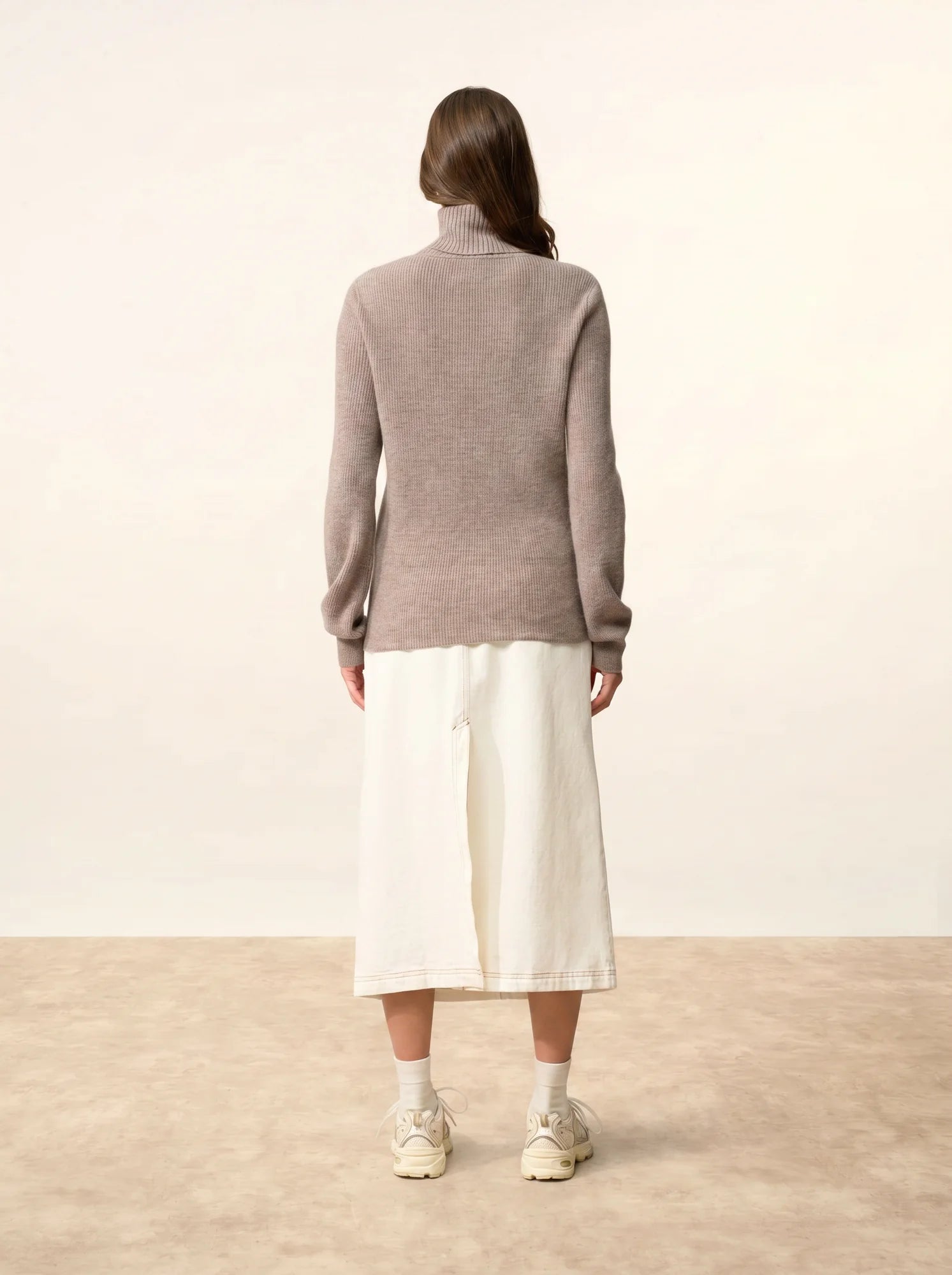 BILL pullover rollkragen caribou meliert