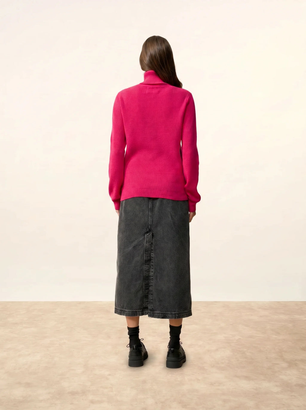BILL pullover rollkragen fuchsia