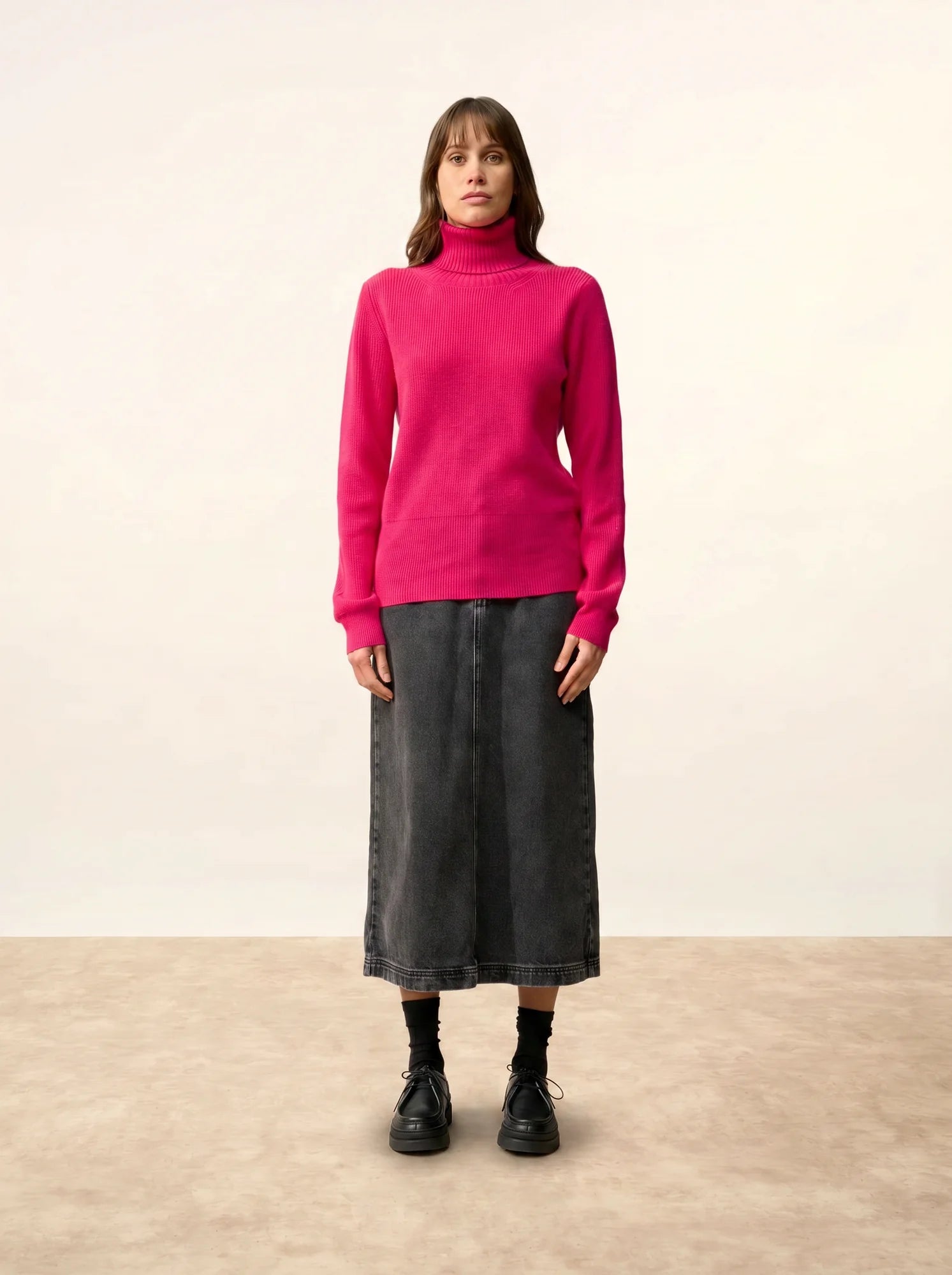 BILL pullover rollkragen fuchsia
