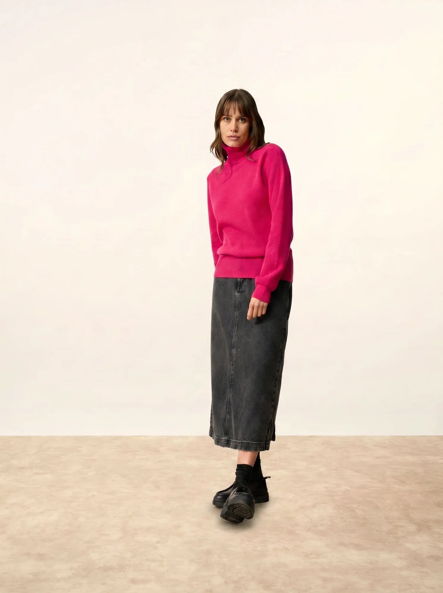 BILL pullover rollkragen fuchsia