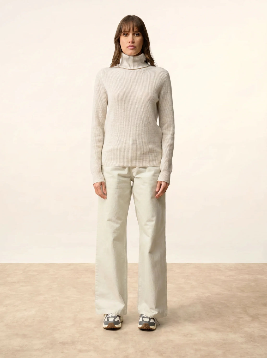 BILL pullover rollkragen perlgrau meliert