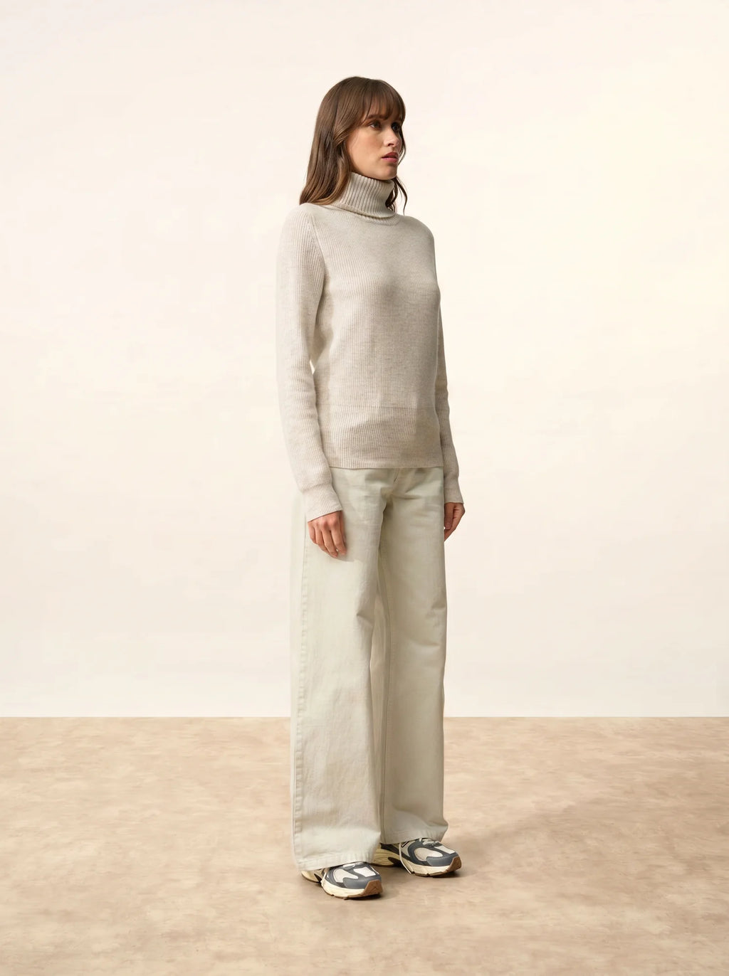 BILL pullover rollkragen perlgrau meliert