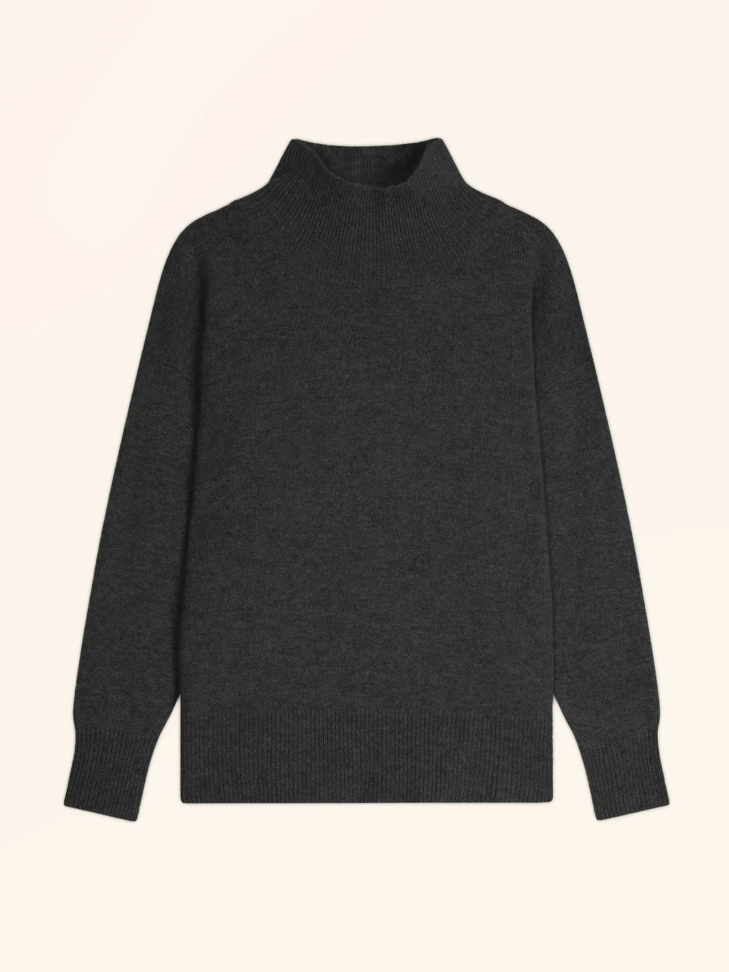 ROMY pullover stehkragen 4-fädig carbone meliert