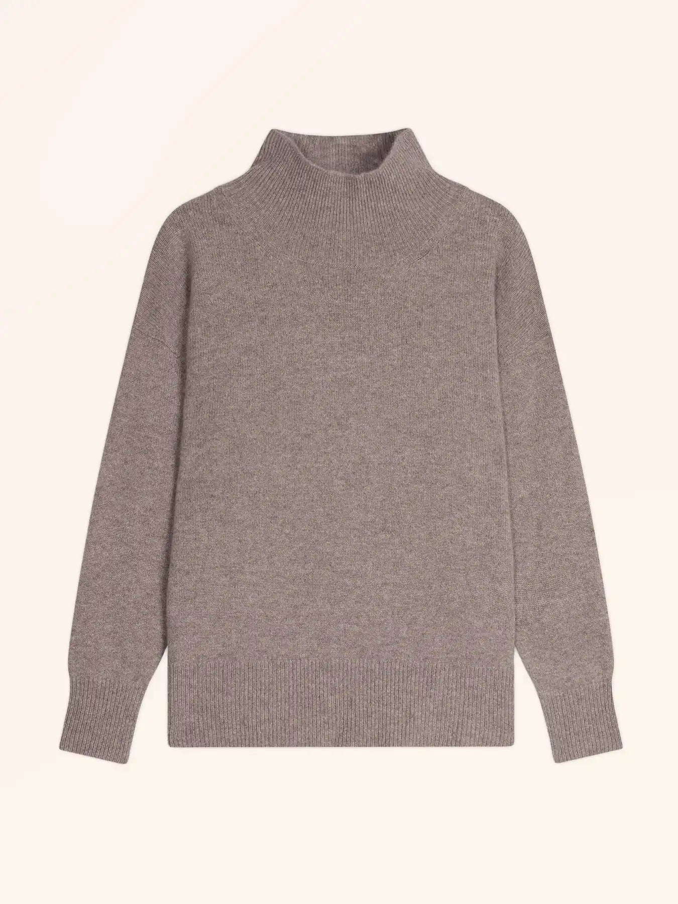 ROMY pullover stehkragen 4-fädig caribou meliert
