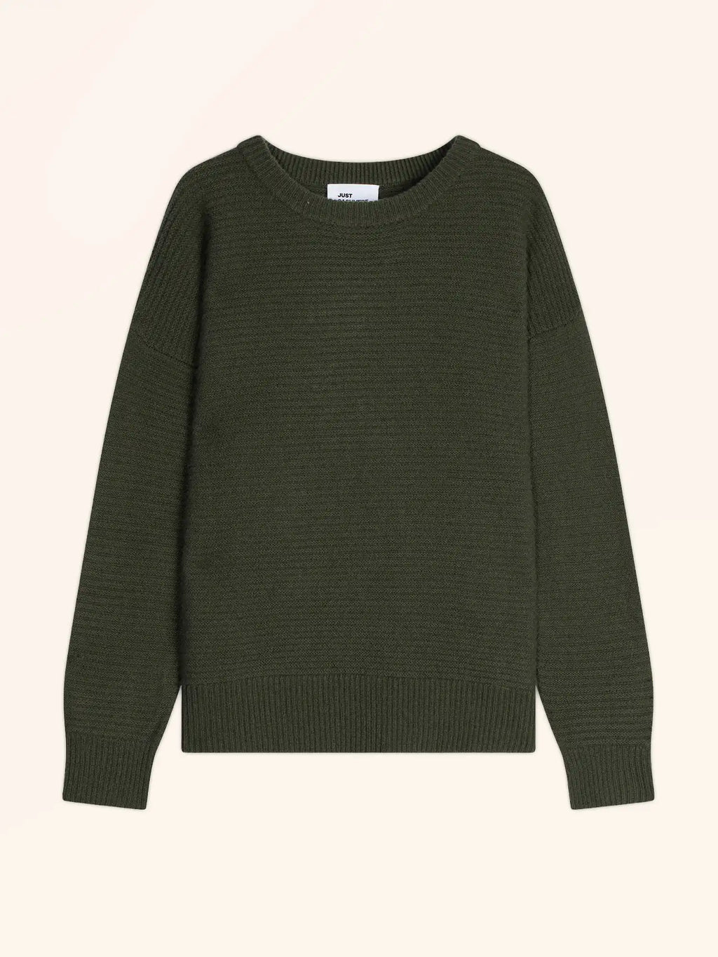 LOUNA pullover rundhalsausschnitt 4-fädig khaki