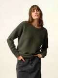 LOUNA pullover rundhalsausschnitt 4-fädig khaki