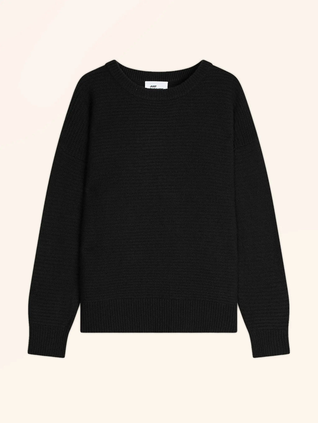 LOUNA pullover rundhalsausschnitt 4-fädig schwarz