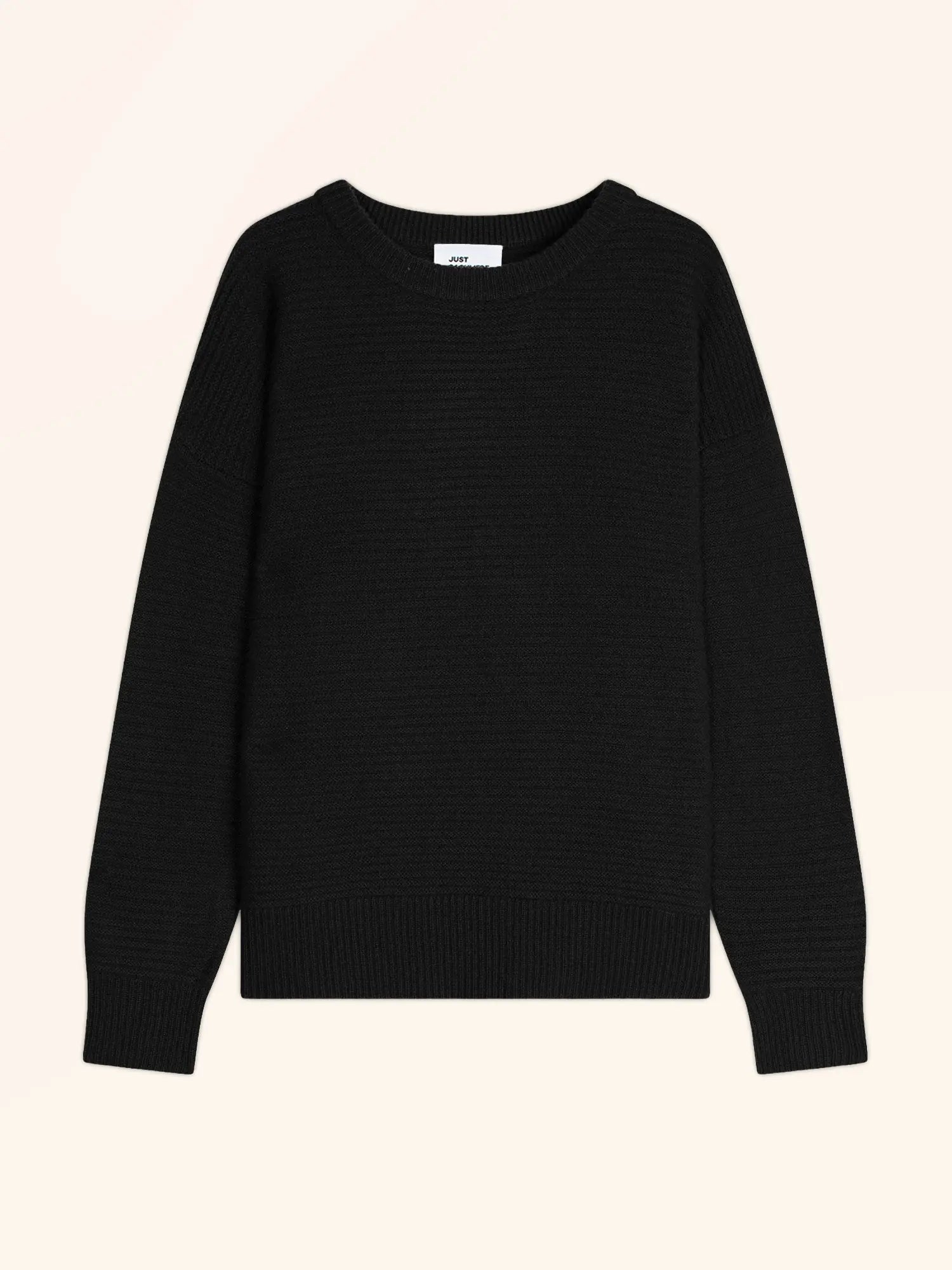 LOUNA pullover rundhalsausschnitt 4-fädig schwarz