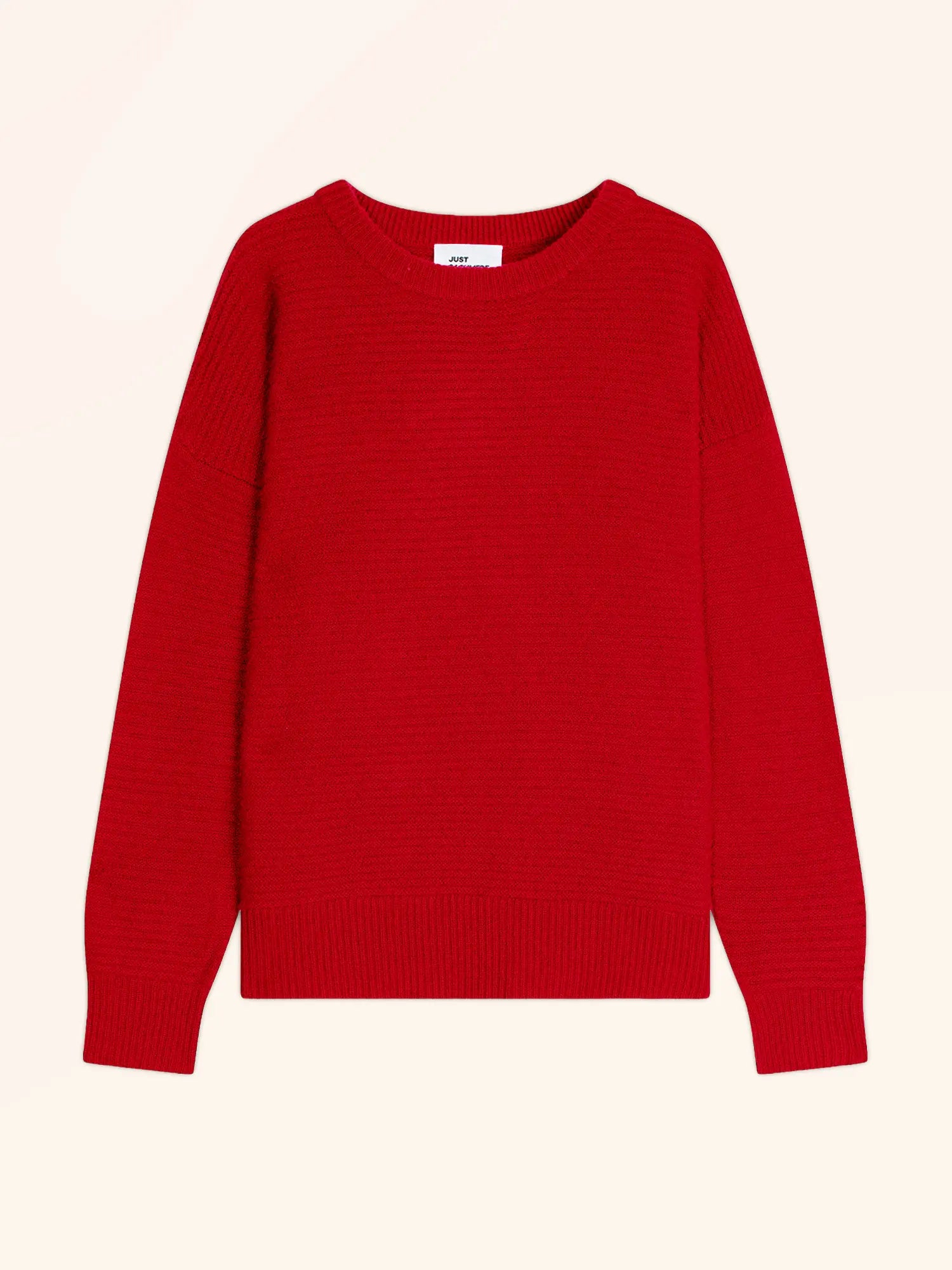 LOUNA pullover rundhalsausschnitt 4-fädig rot