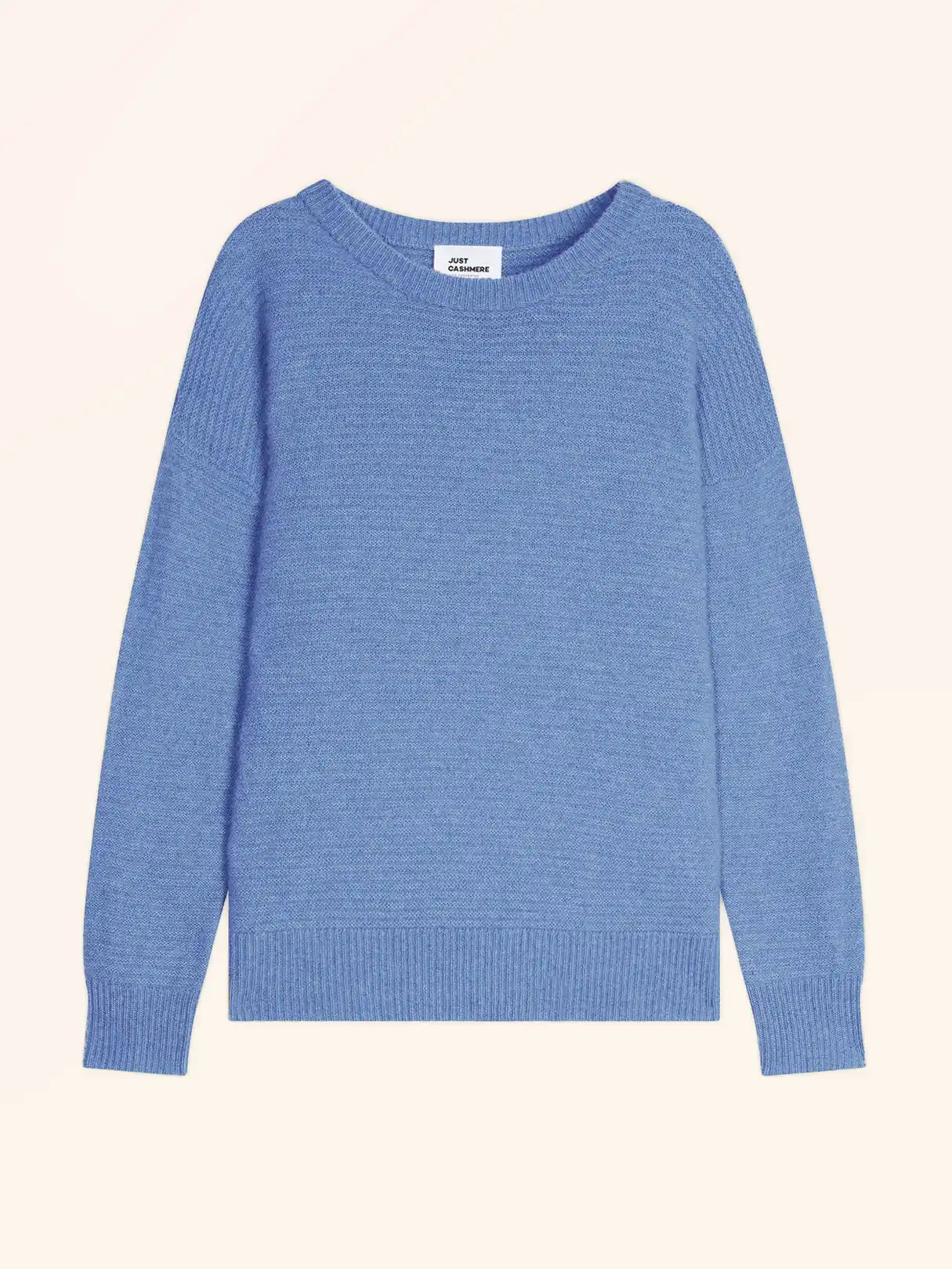 LOUNA pullover rundhalsausschnitt 4-fädig himmelblau