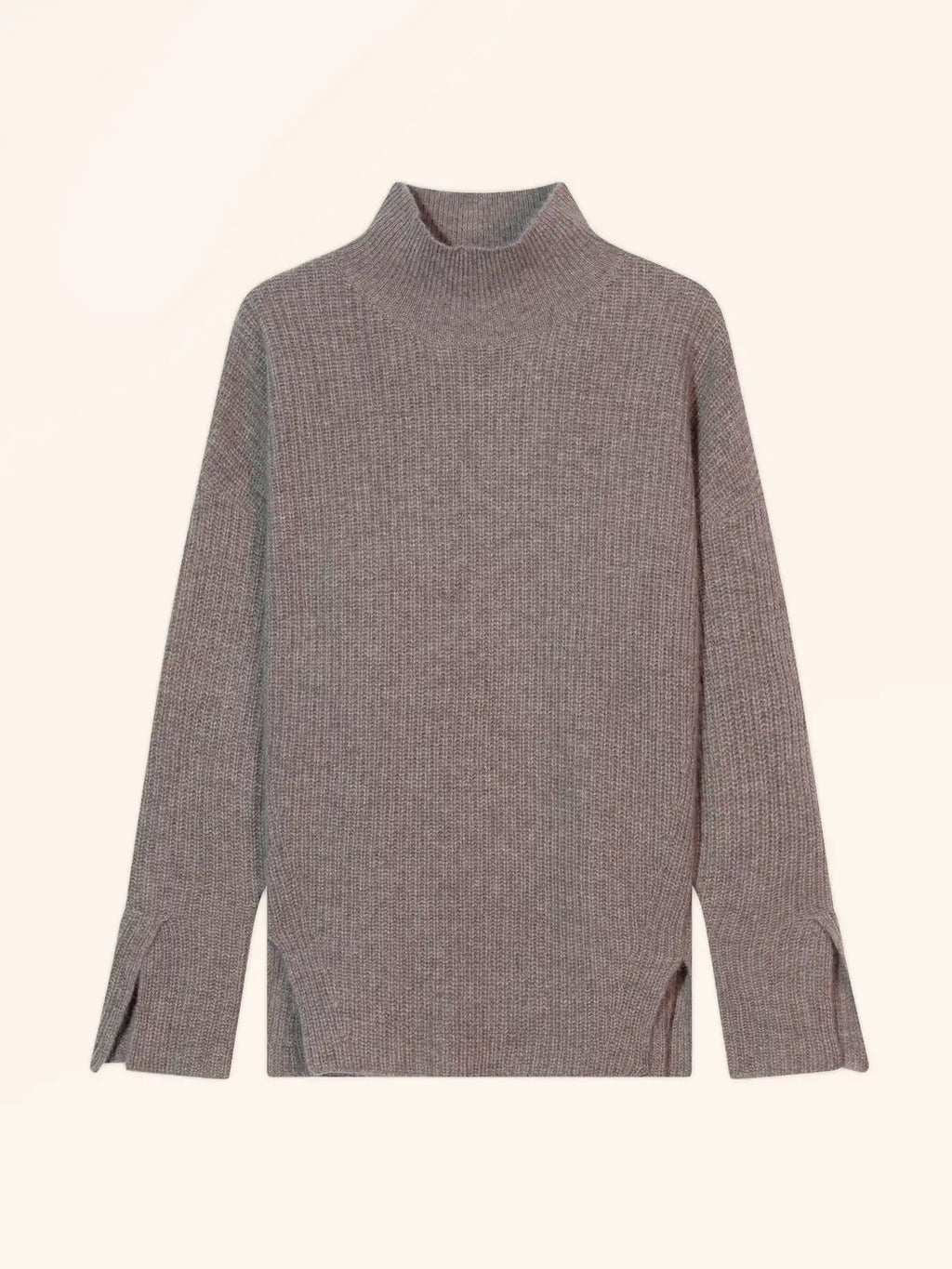 LOUISE pullover stehkragen 4-fädig caribou meliert