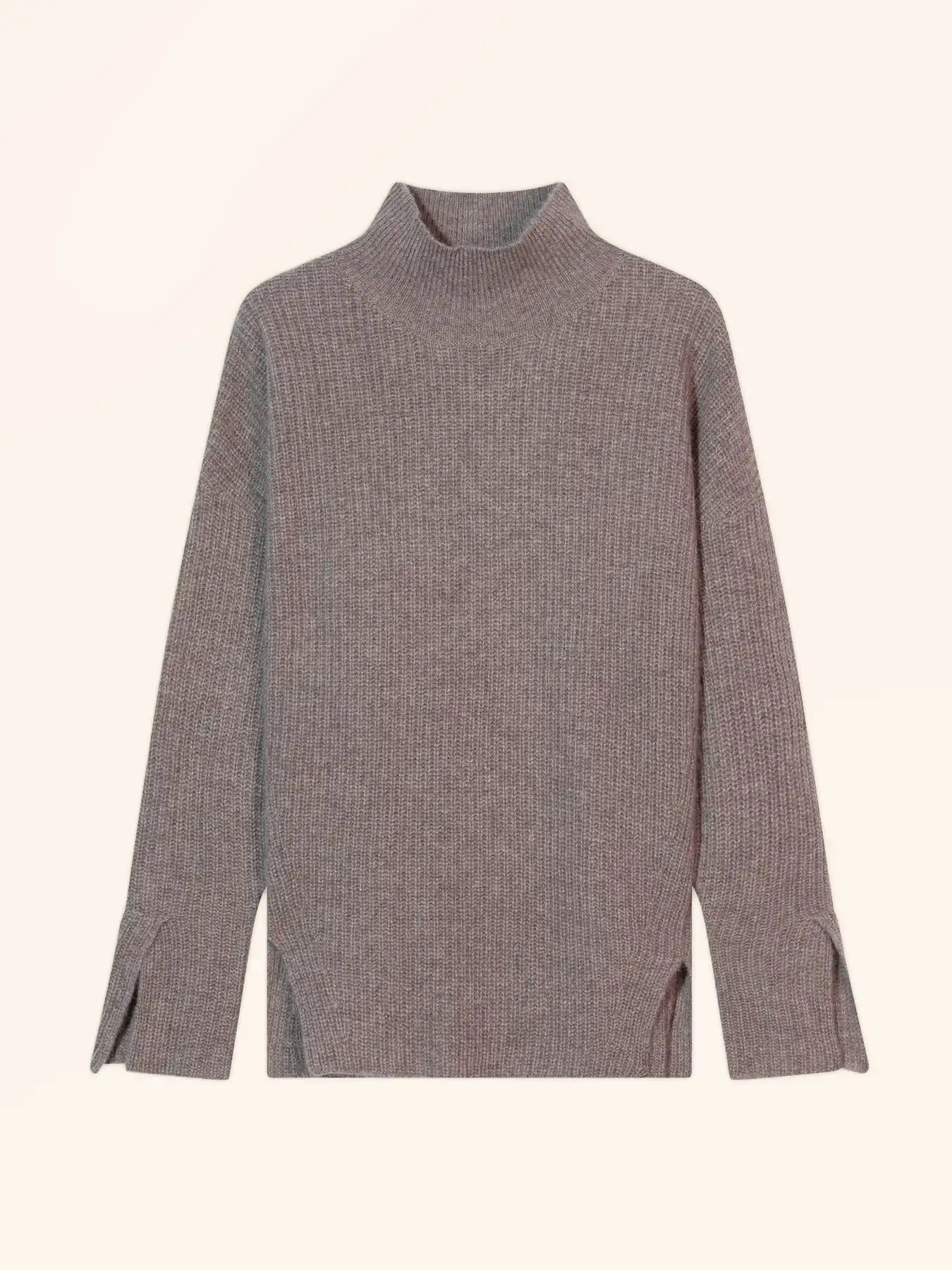 LOUISE pullover stehkragen 4-fädig caribou meliert