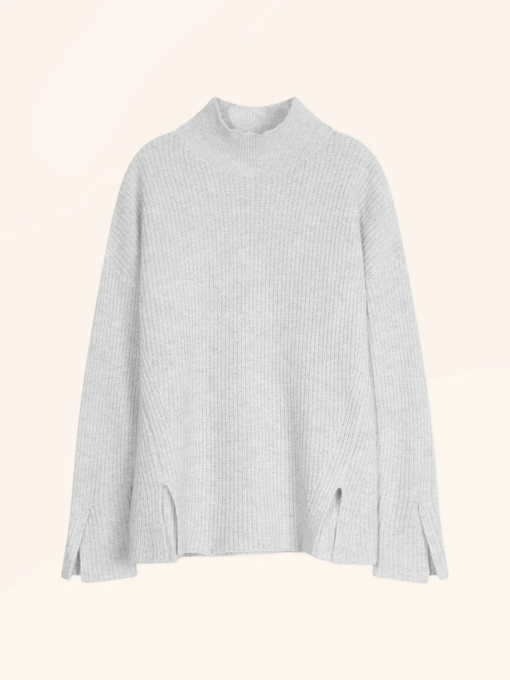 LOUISE pullover stehkragen 4-fädig perlgrau meliert