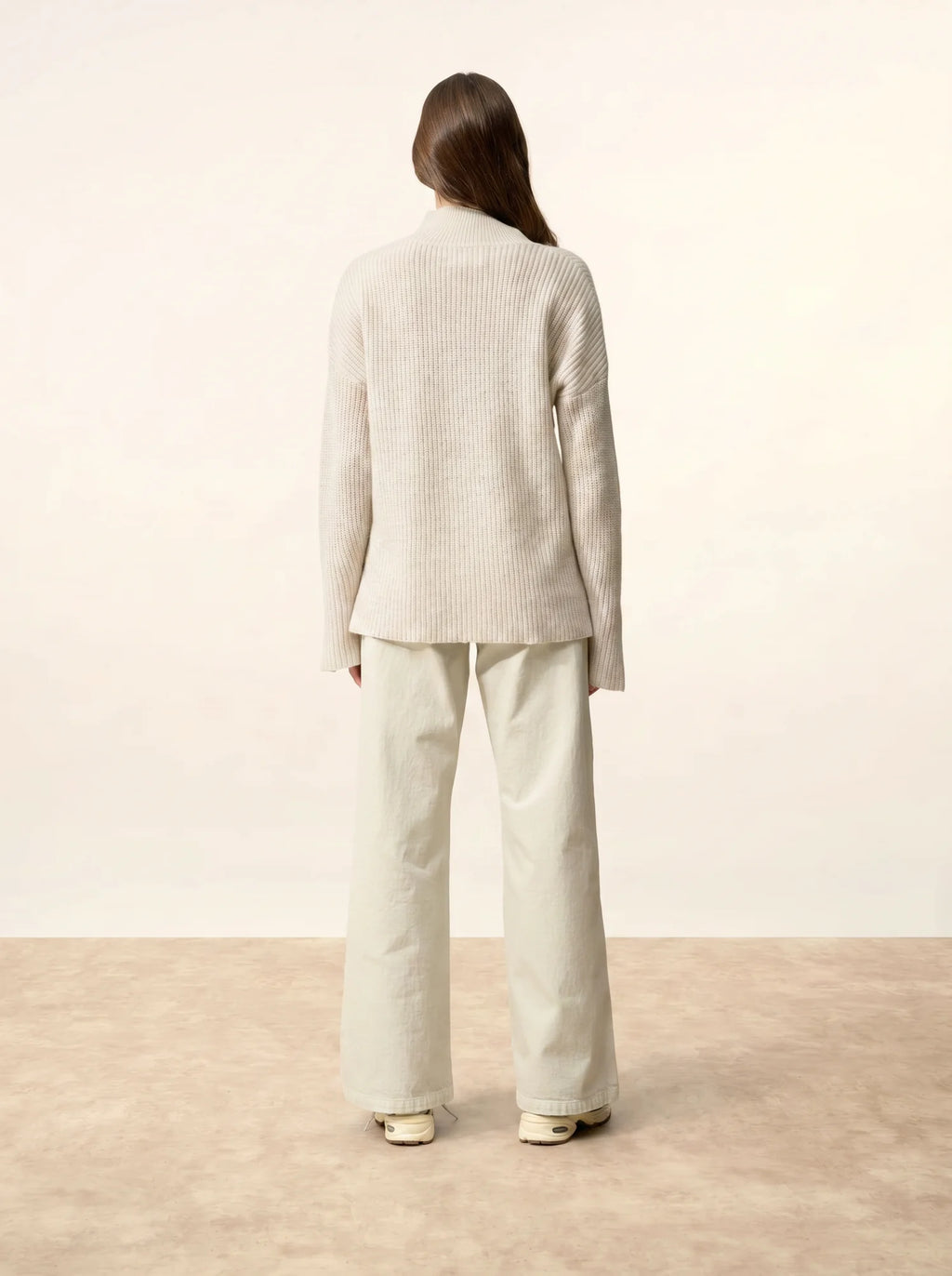 LOUISE pullover stehkragen 4-fädig perlgrau meliert
