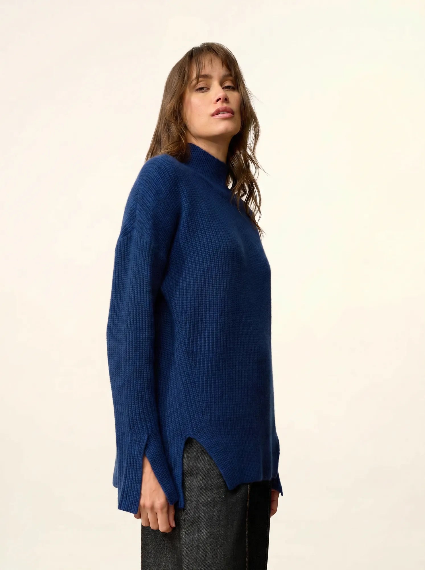 LOUISE pullover stehkragen 4-fädig minuit