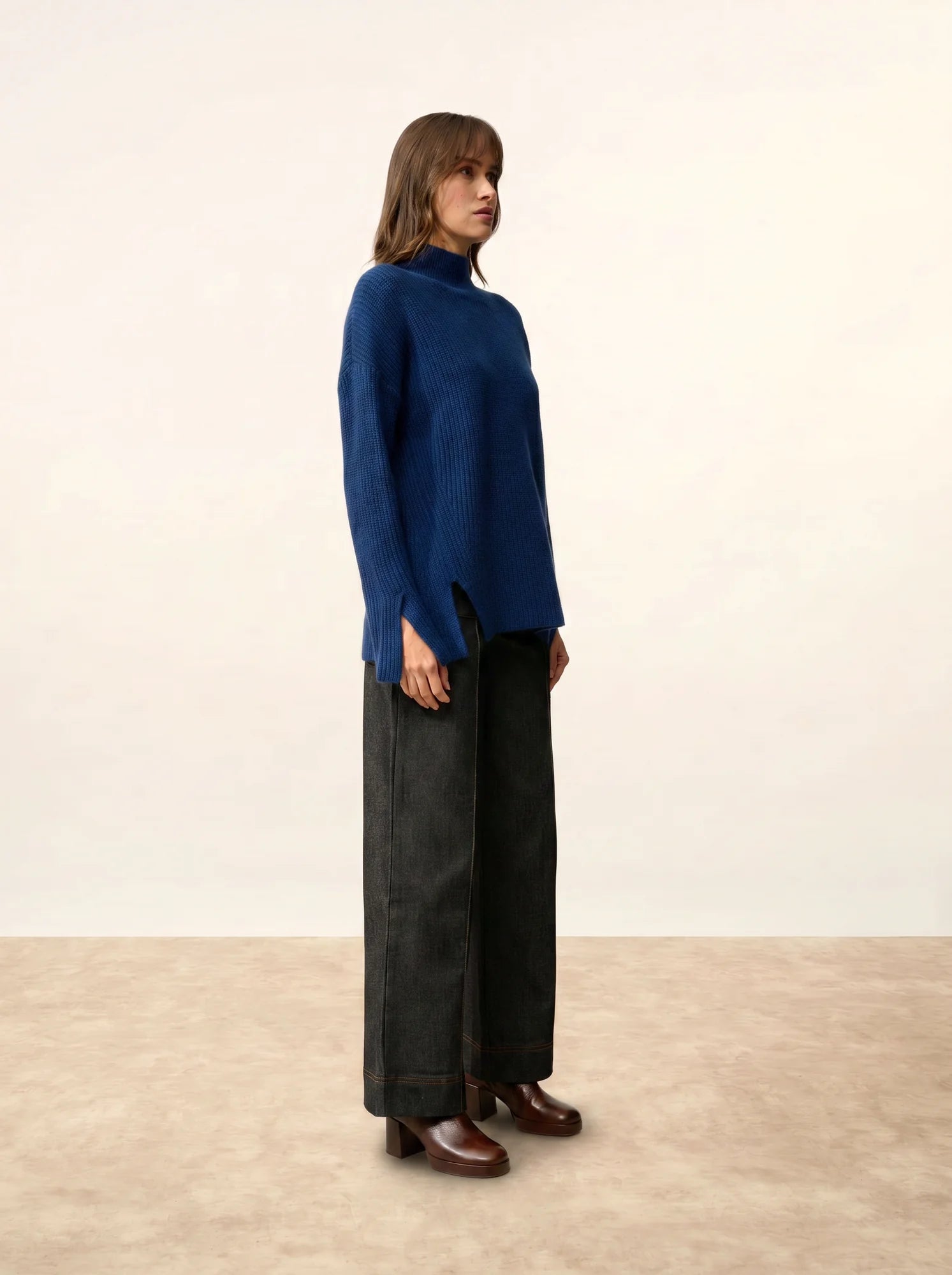 LOUISE pullover stehkragen 4-fädig minuit