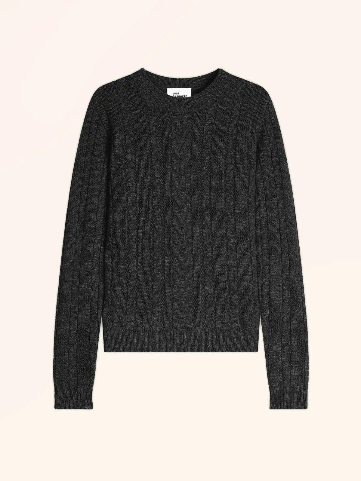 OLIVIA Pull Col Rond 8 Fils Carbone Chiné