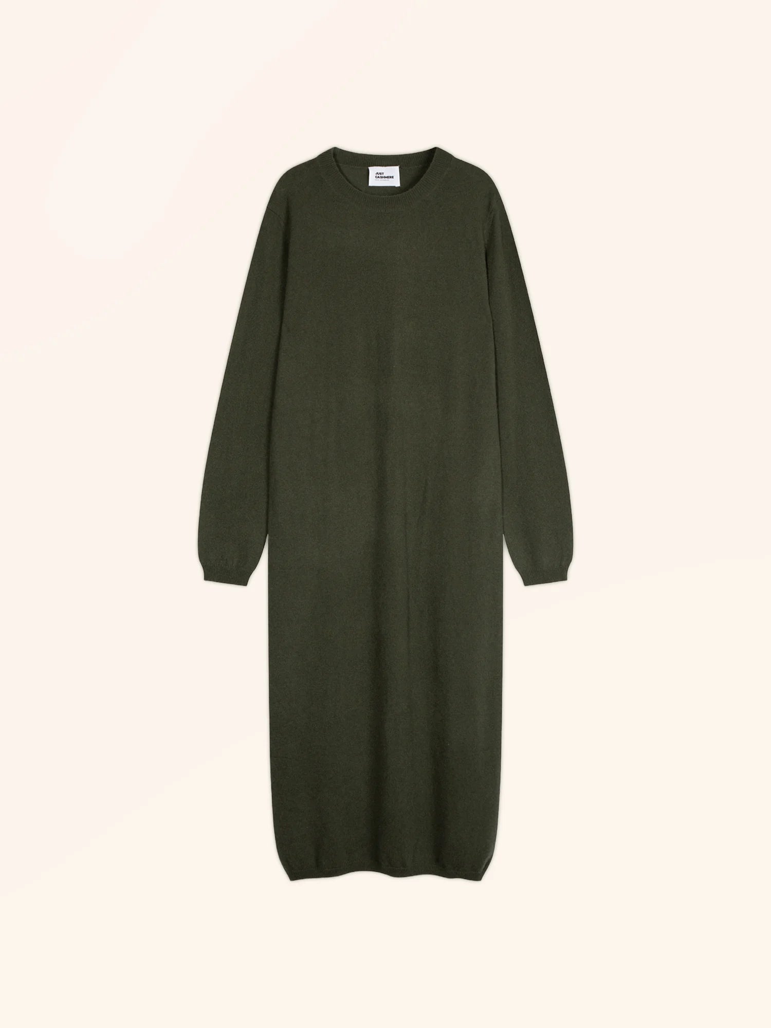 LINA kleid rundhalsausschnitt khaki