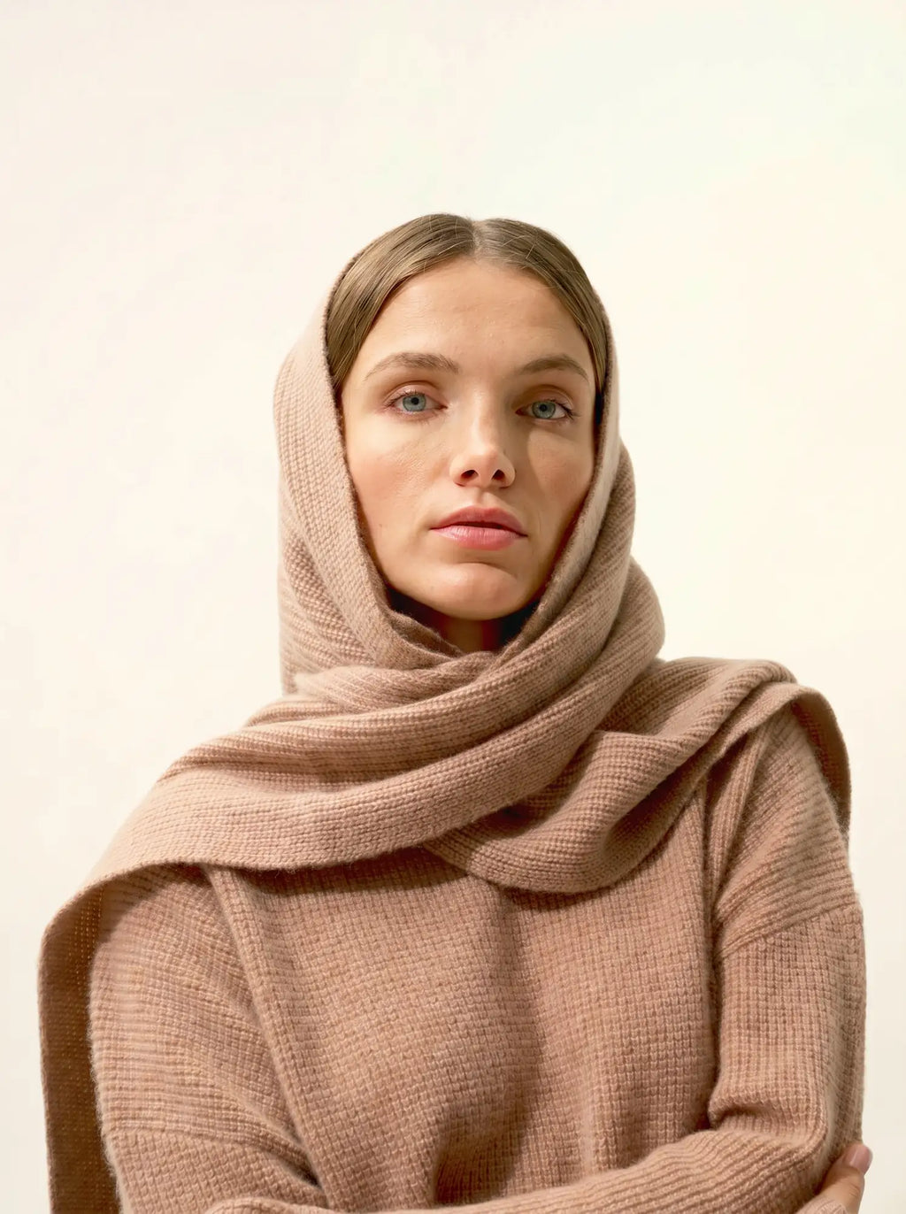 LEA schal 4-fädig camel meliert