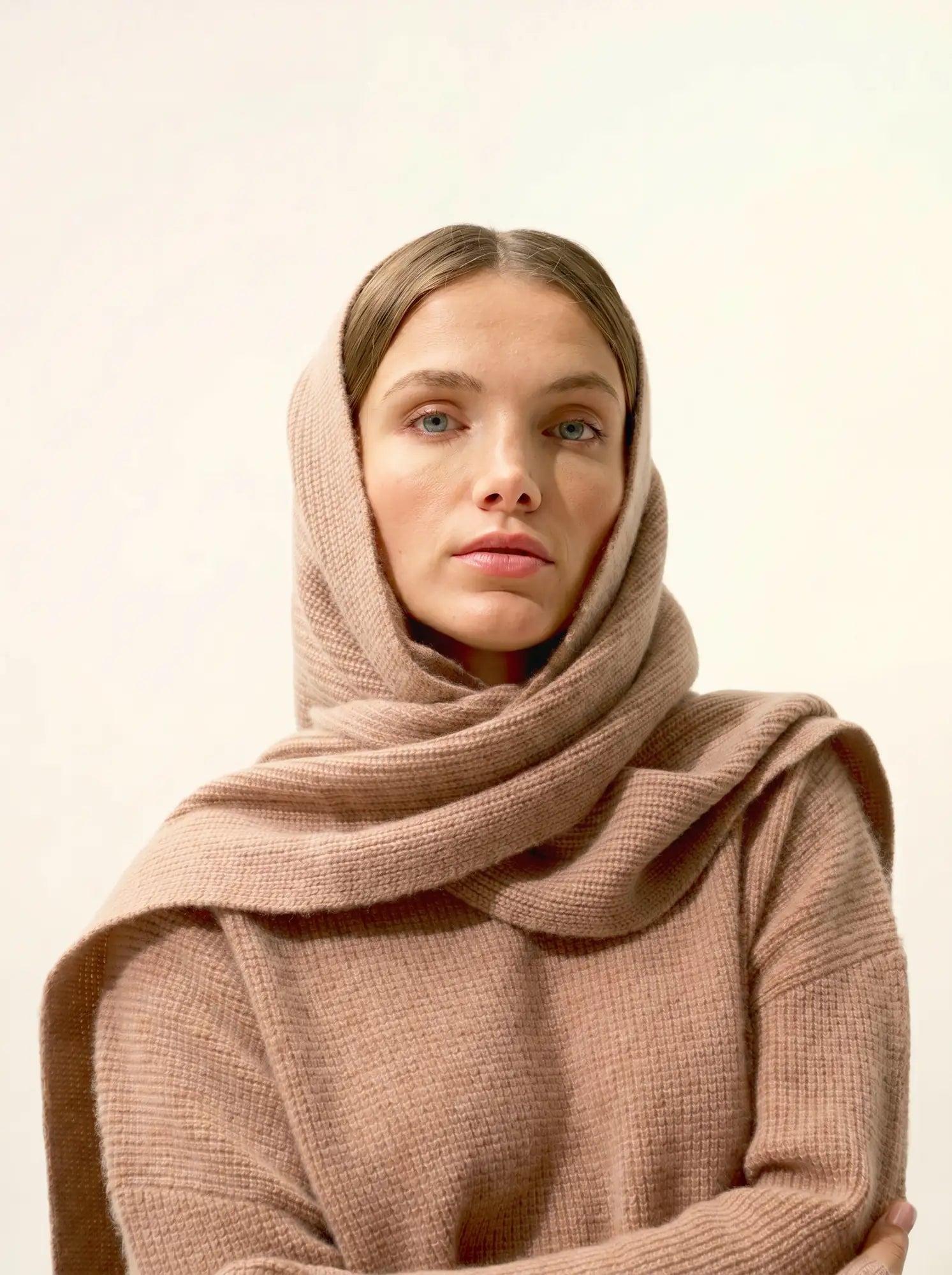 LEA schal 4-fädig camel meliert