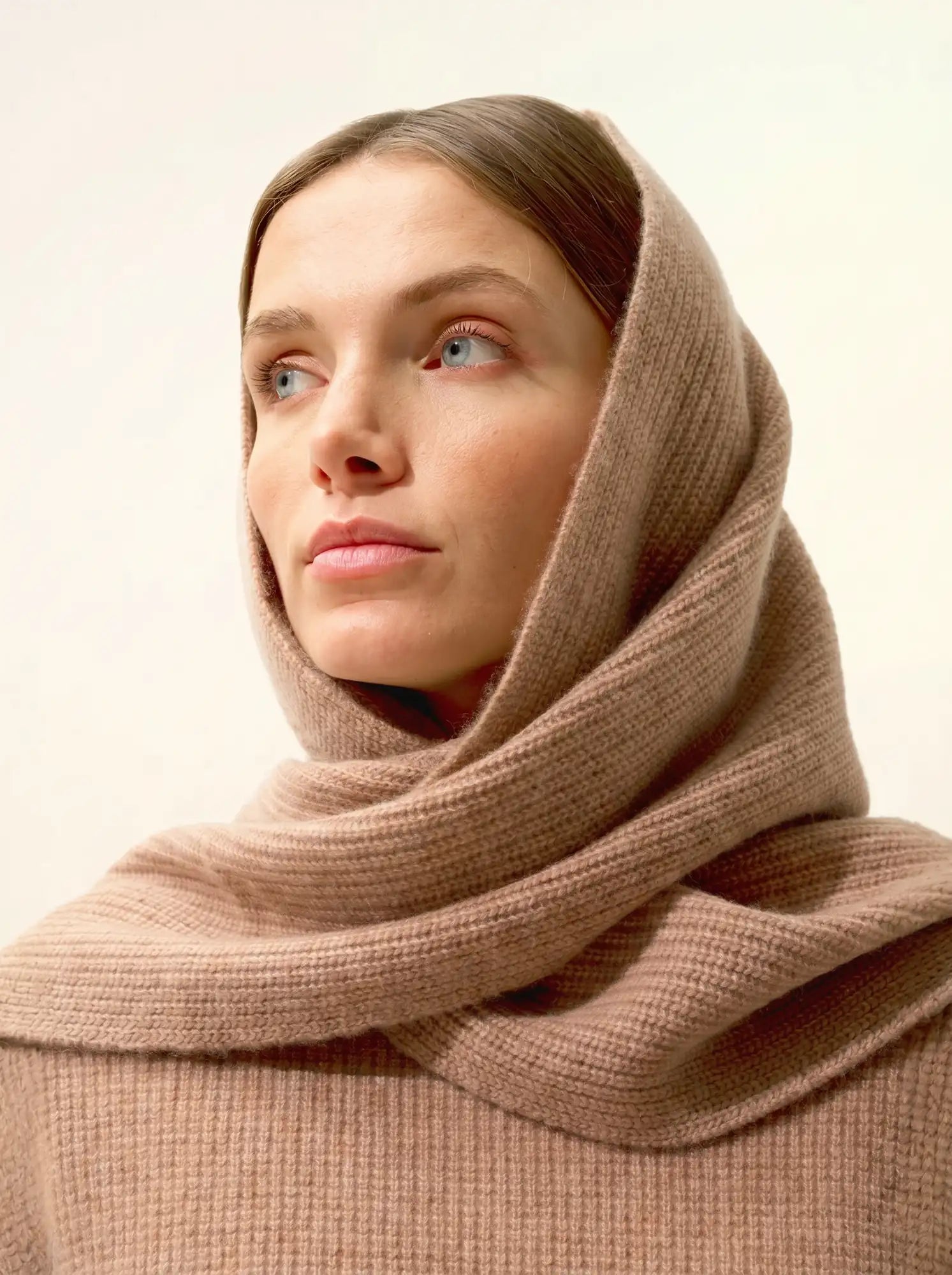 LEA schal 4-fädig camel meliert
