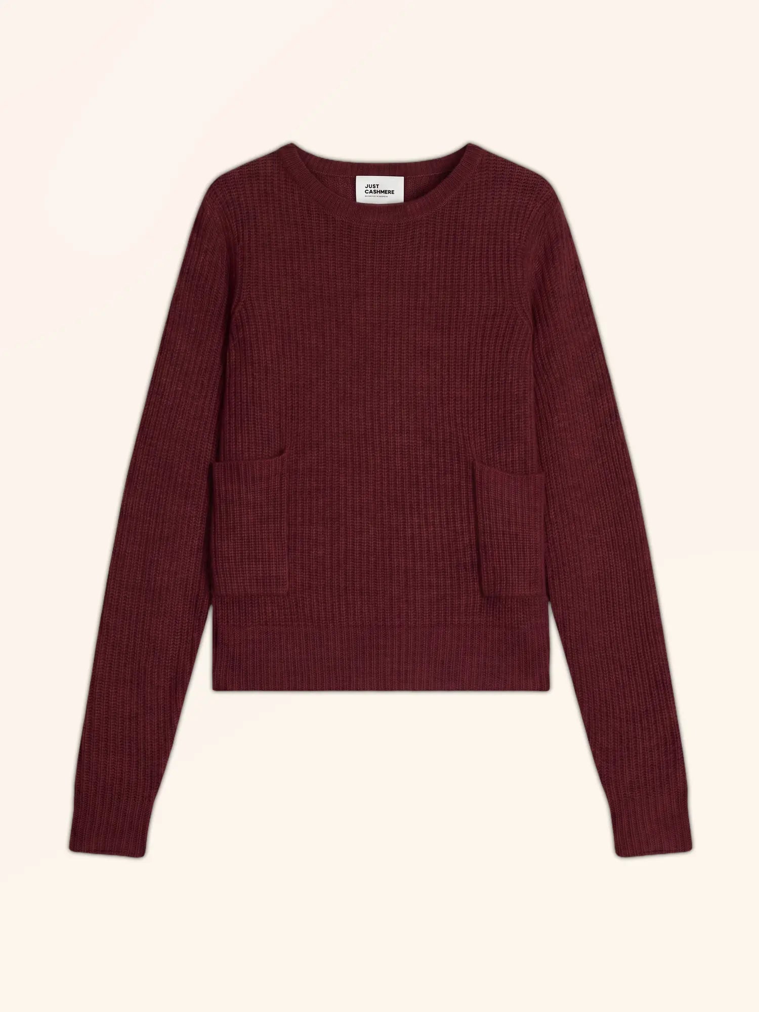 INAYA pullover rundhalsausschnitt 4-fädig cranberry meliert