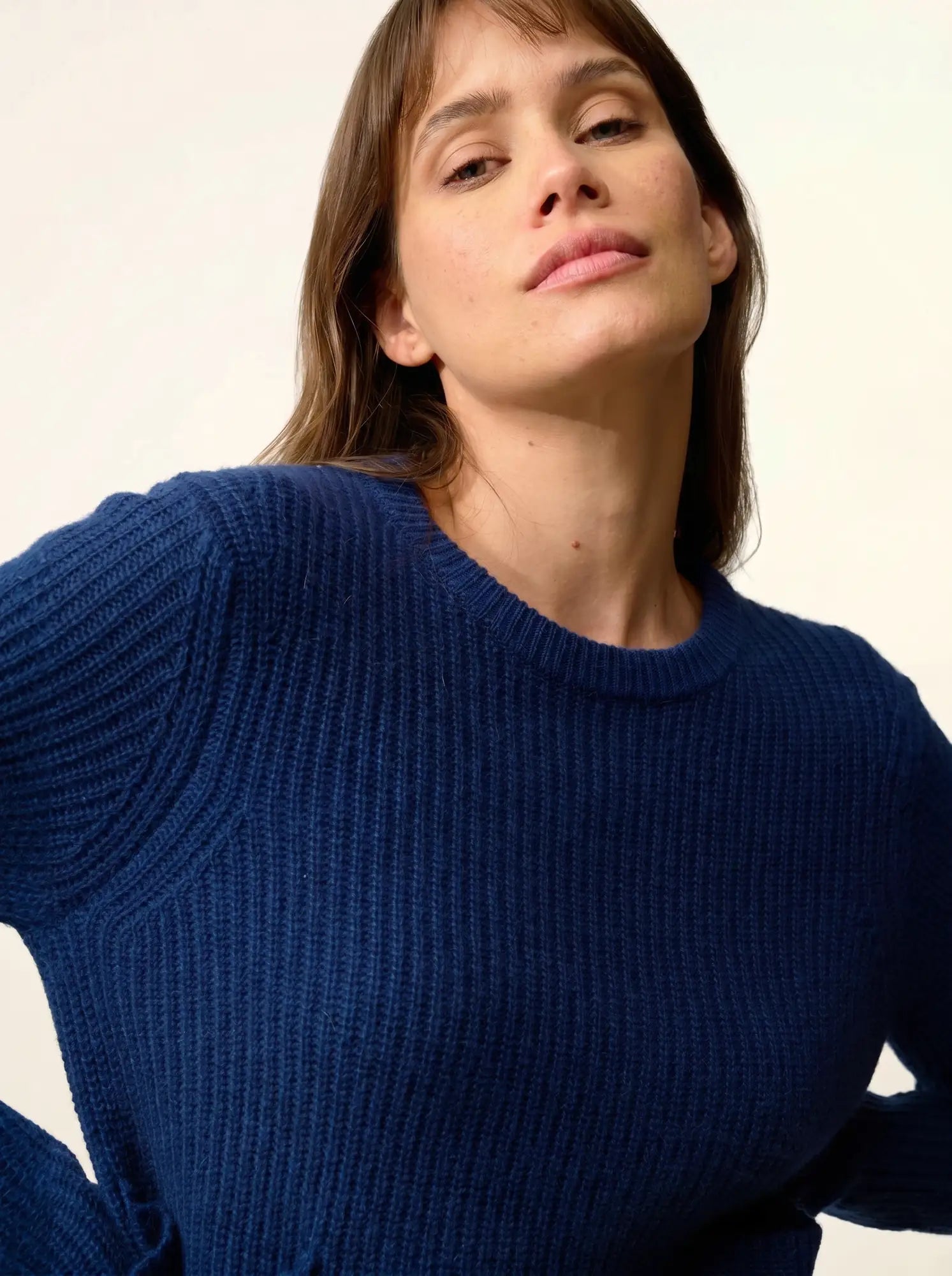 INAYA pullover rundhalsausschnitt 4-fädig minuit