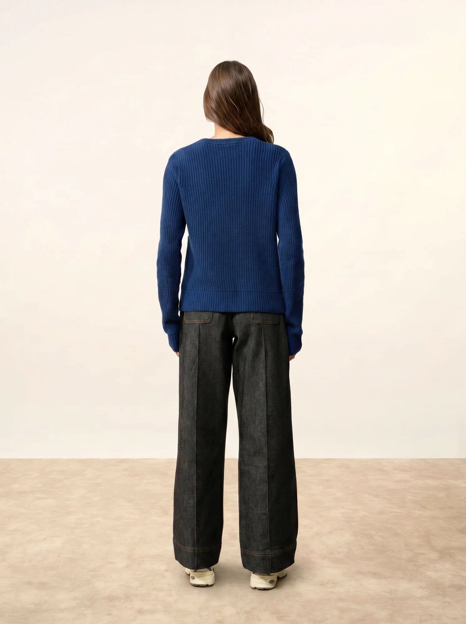 INAYA pullover rundhalsausschnitt 4-fädig minuit