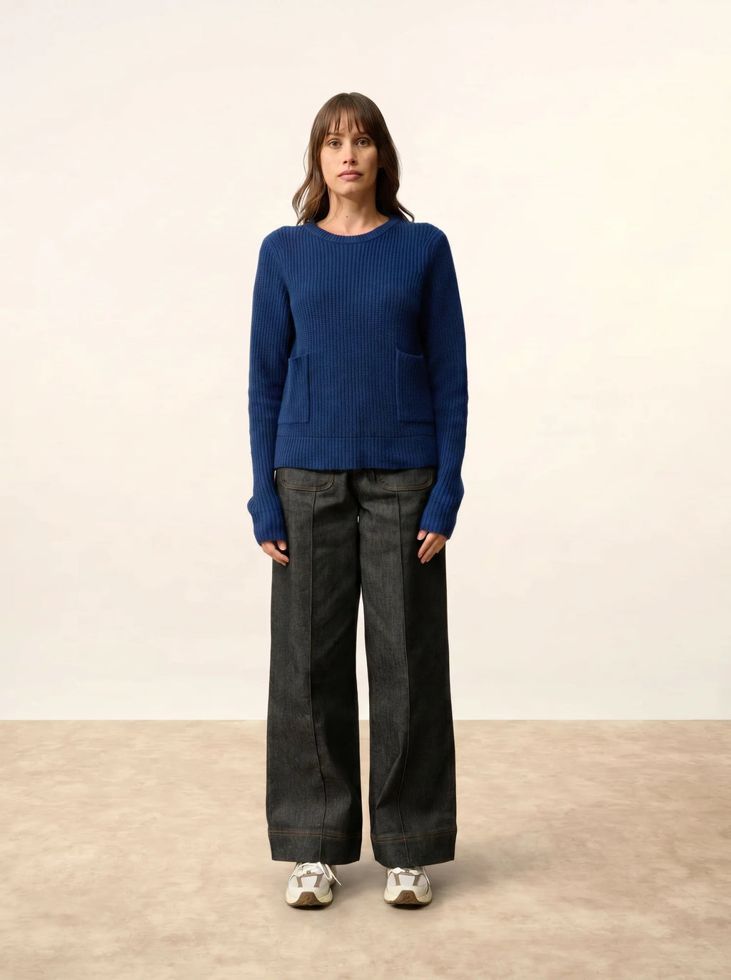 INAYA pullover rundhalsausschnitt 4-fädig minuit
