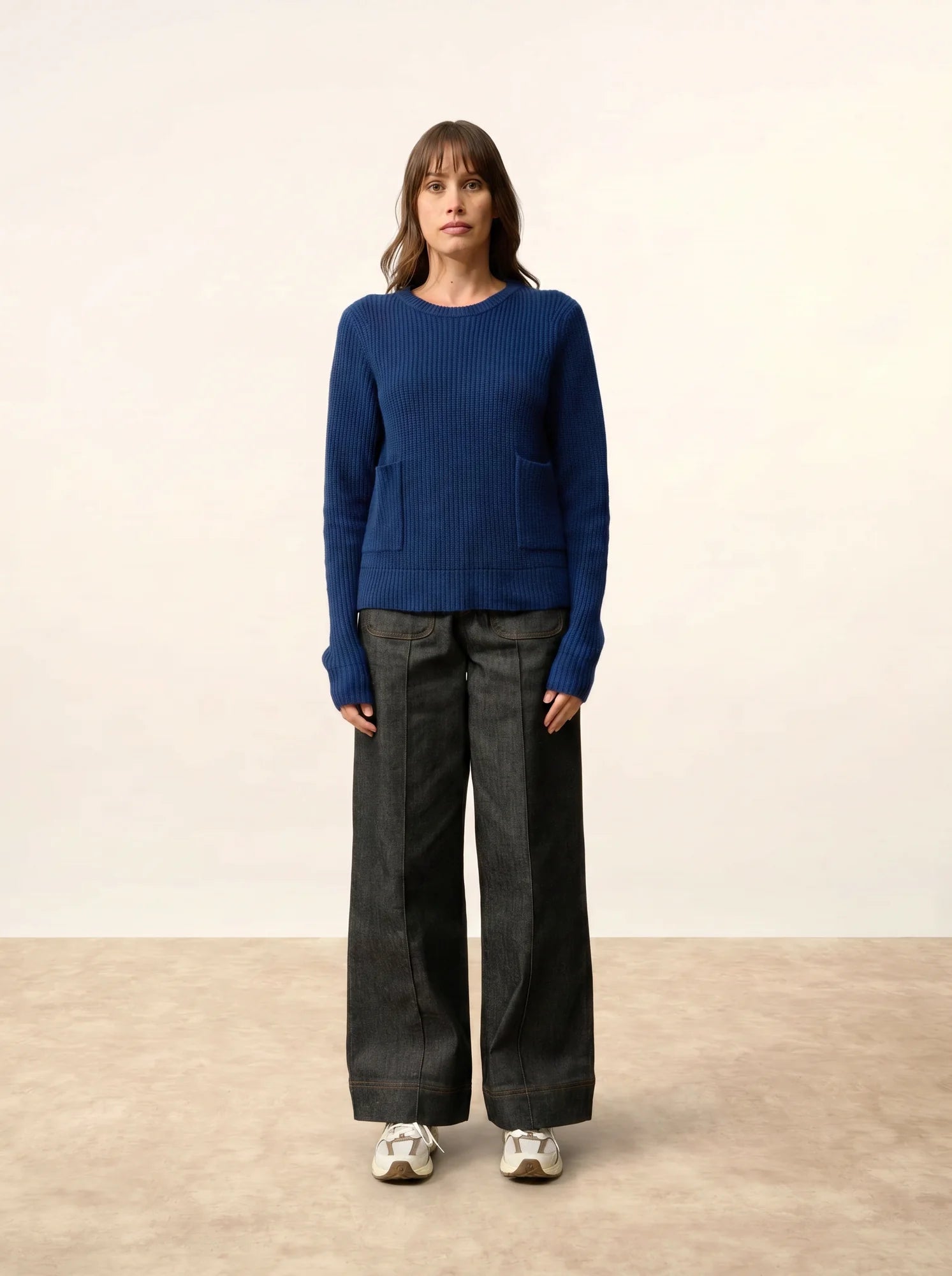 INAYA pullover rundhalsausschnitt 4-fädig minuit