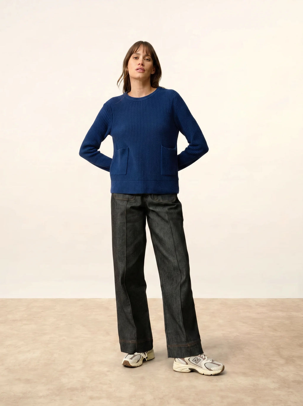 INAYA pullover rundhalsausschnitt 4-fädig minuit