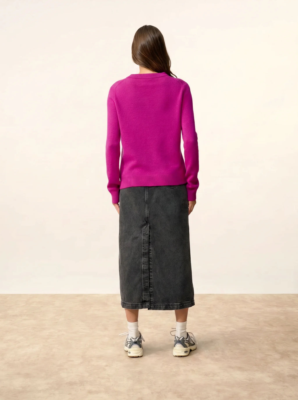 LEXINI pullover rundhalsausschnitt 4-fädig violine