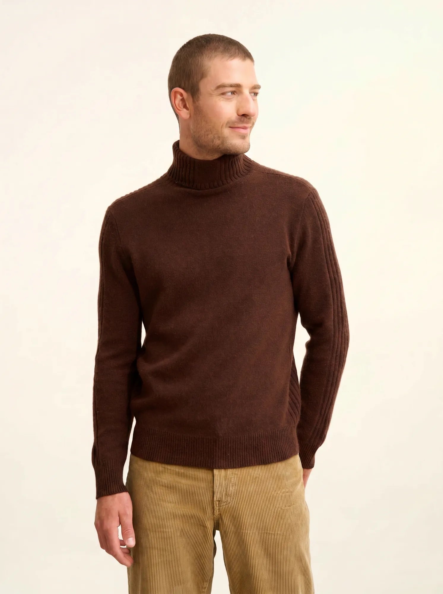 NOI pullover rollkragen 4-fädig kaffee