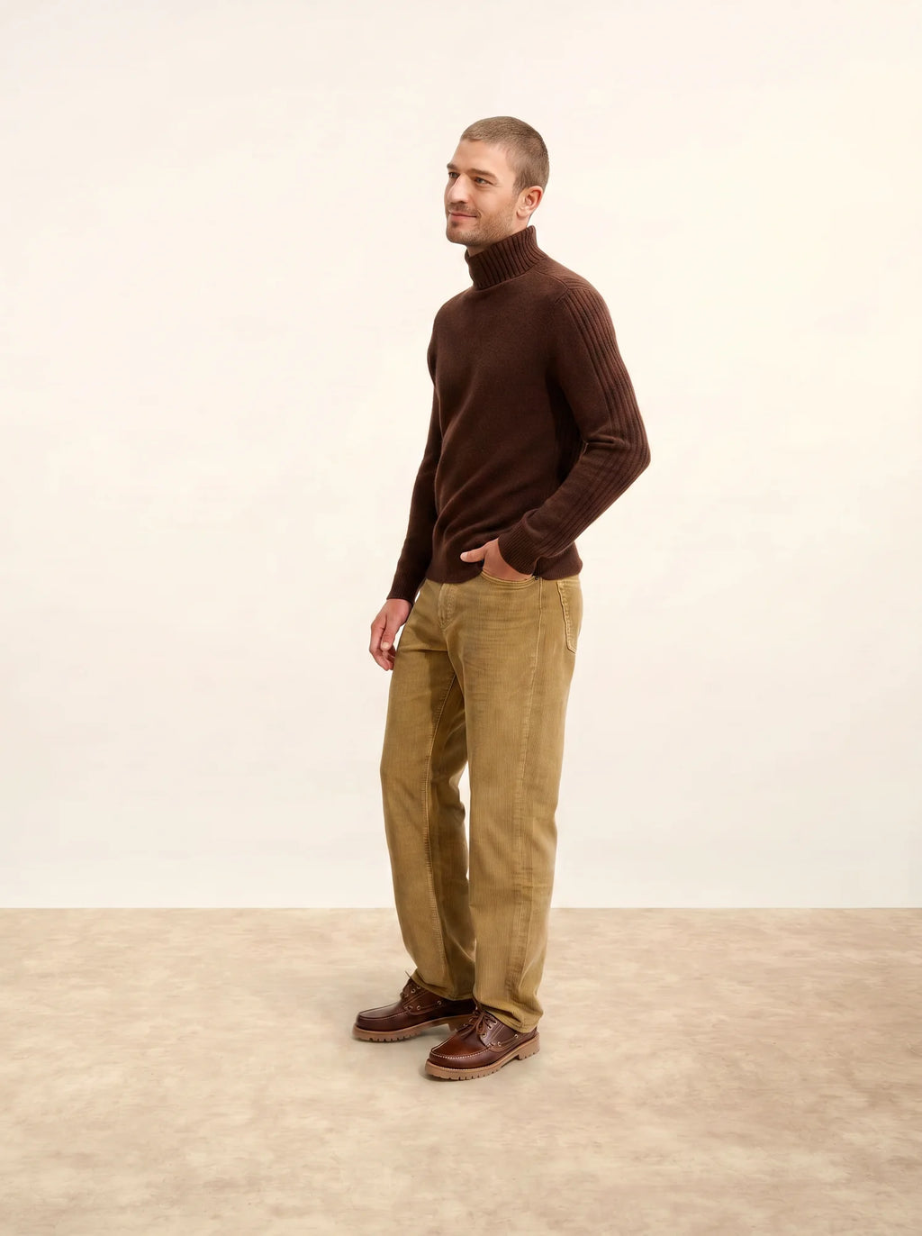 NOI pullover rollkragen 4-fädig kaffee