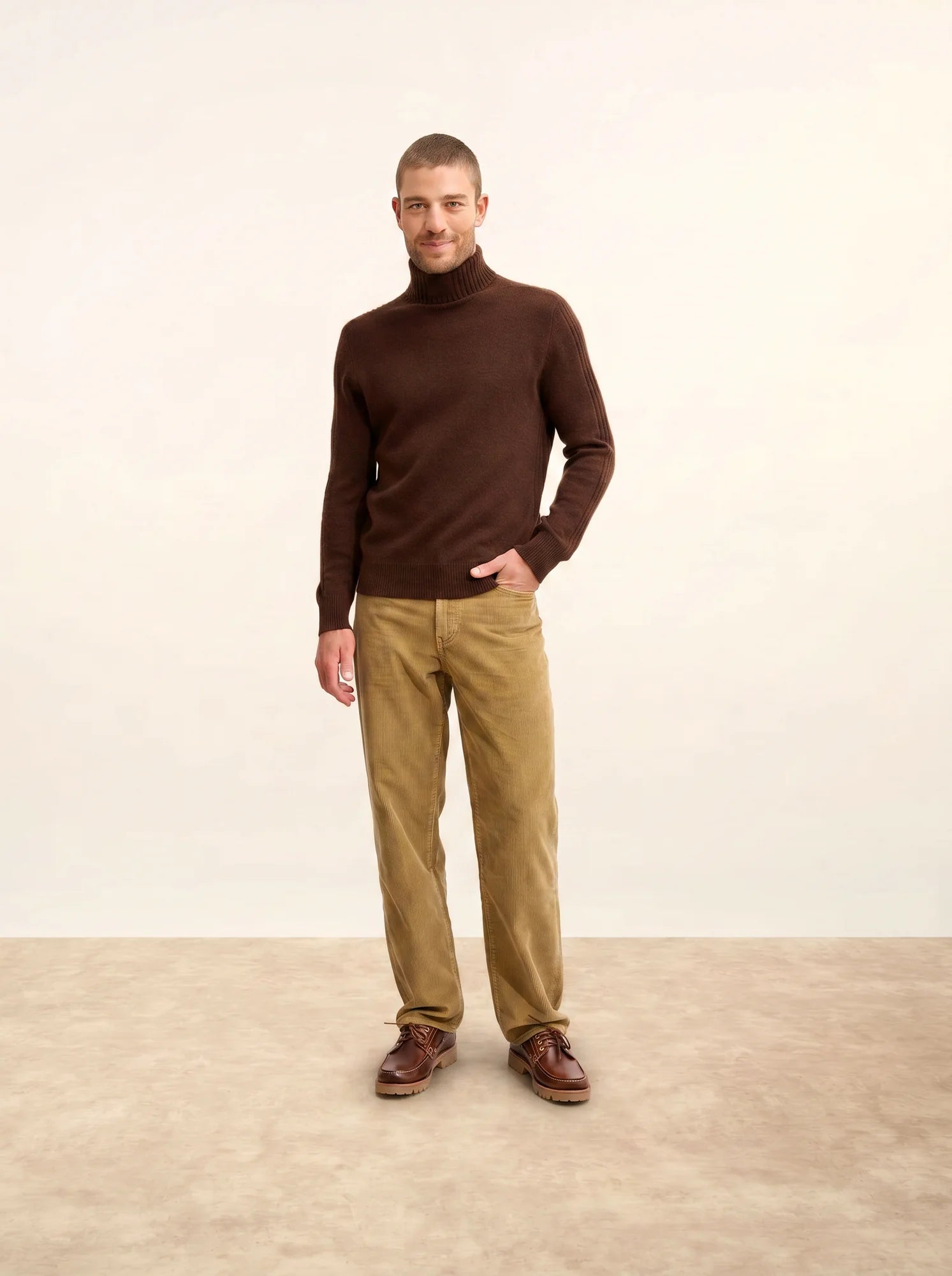 NOI pullover rollkragen 4-fädig kaffee