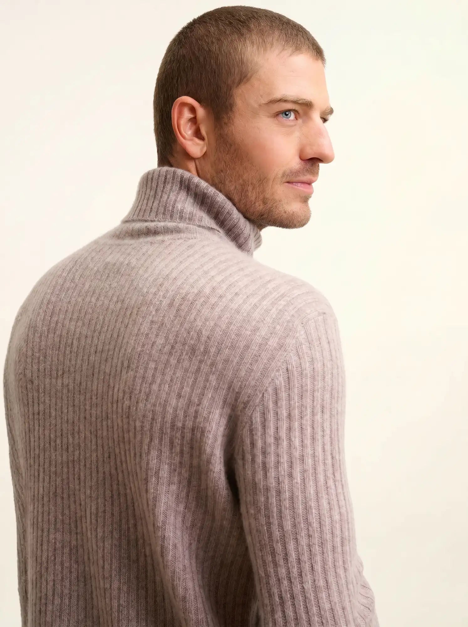 NOI pullover rollkragen 4-fädig caribou meliert