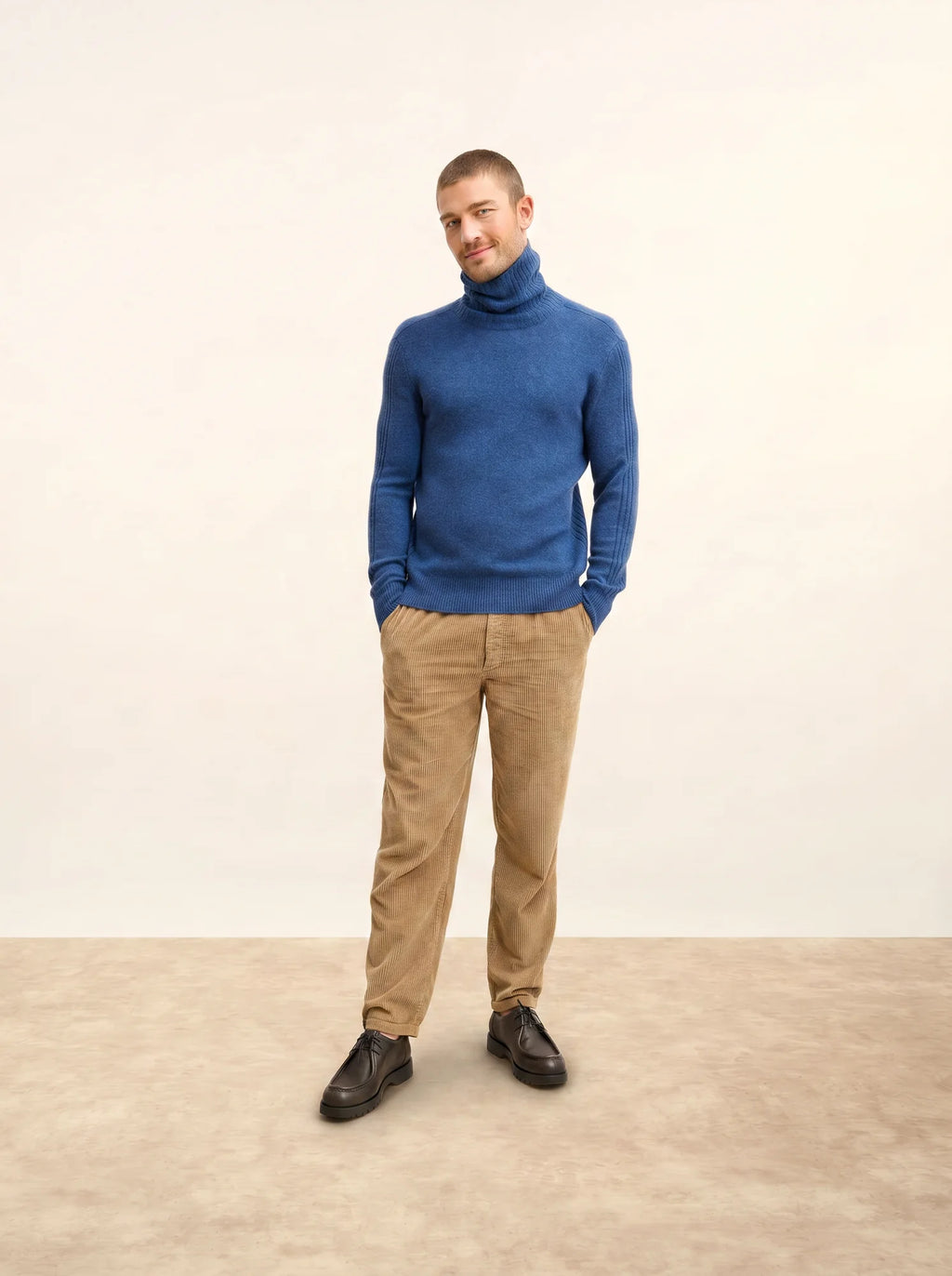 NOI pullover rollkragen 4-fädig océan meliert