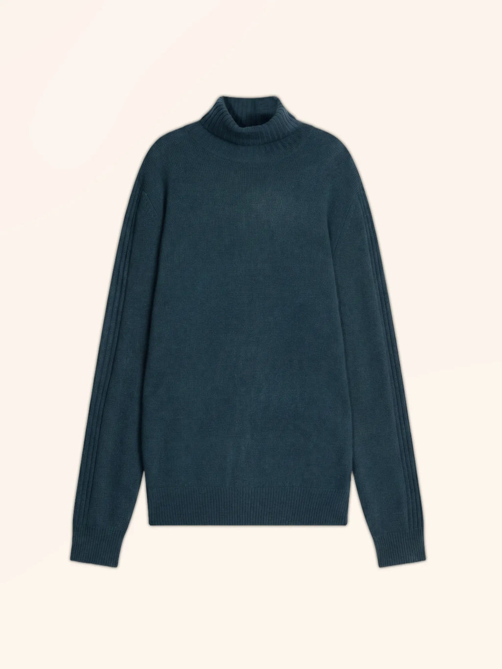NOI pullover rollkragen 4-fädig grün petrol meliert
