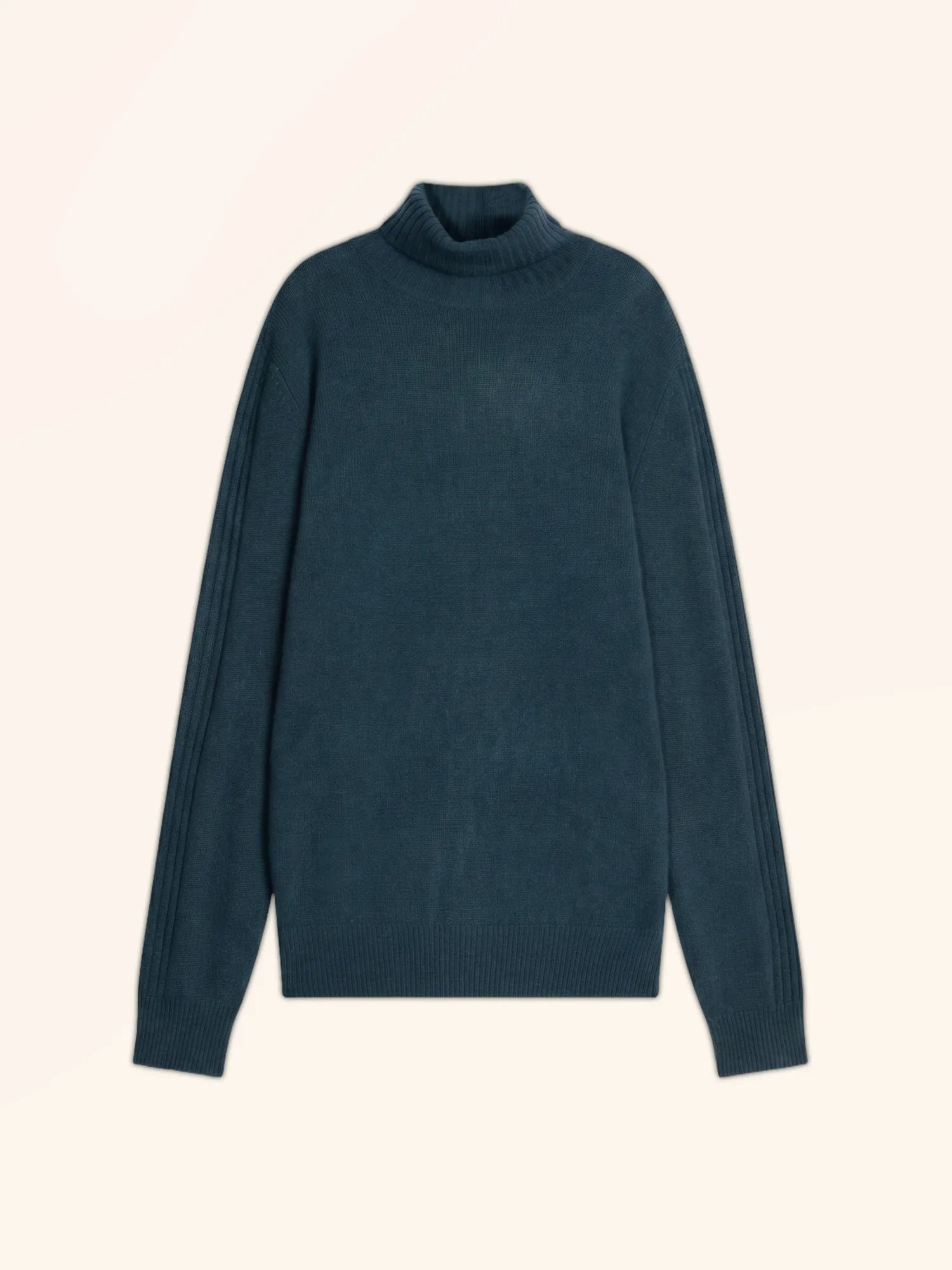 NOI pullover rollkragen 4-fädig grün petrol meliert