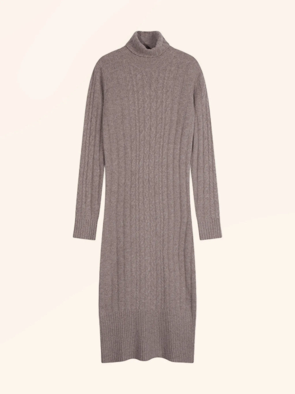 DOLKAR kleid rollkragen 4-fädig caribou meliert