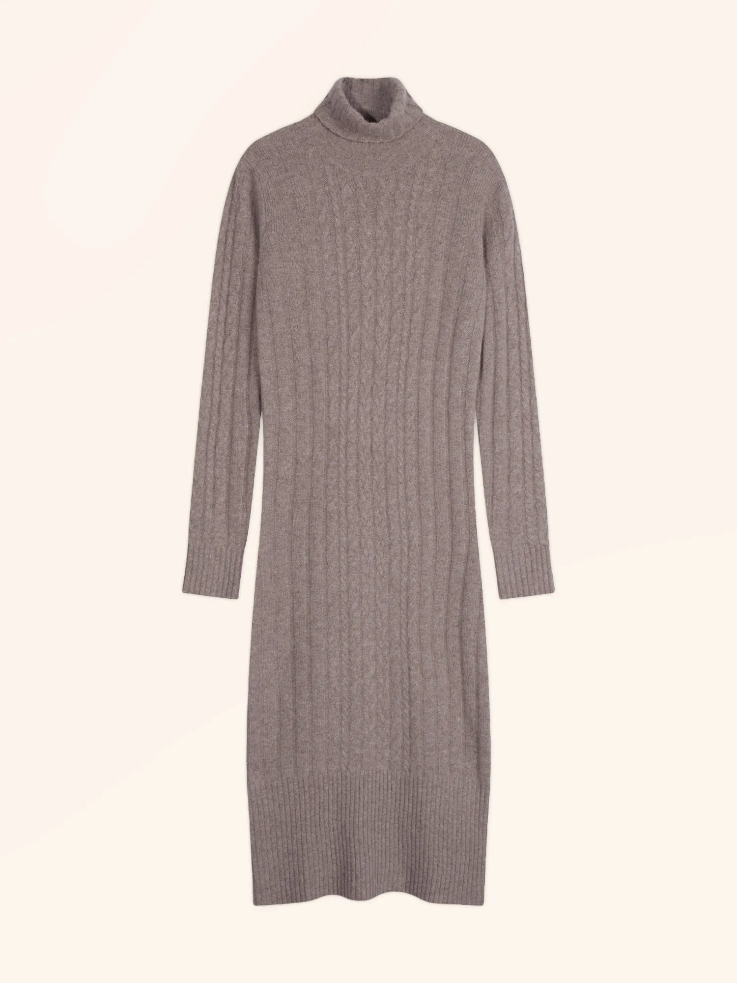 DOLKAR kleid rollkragen 4-fädig caribou meliert
