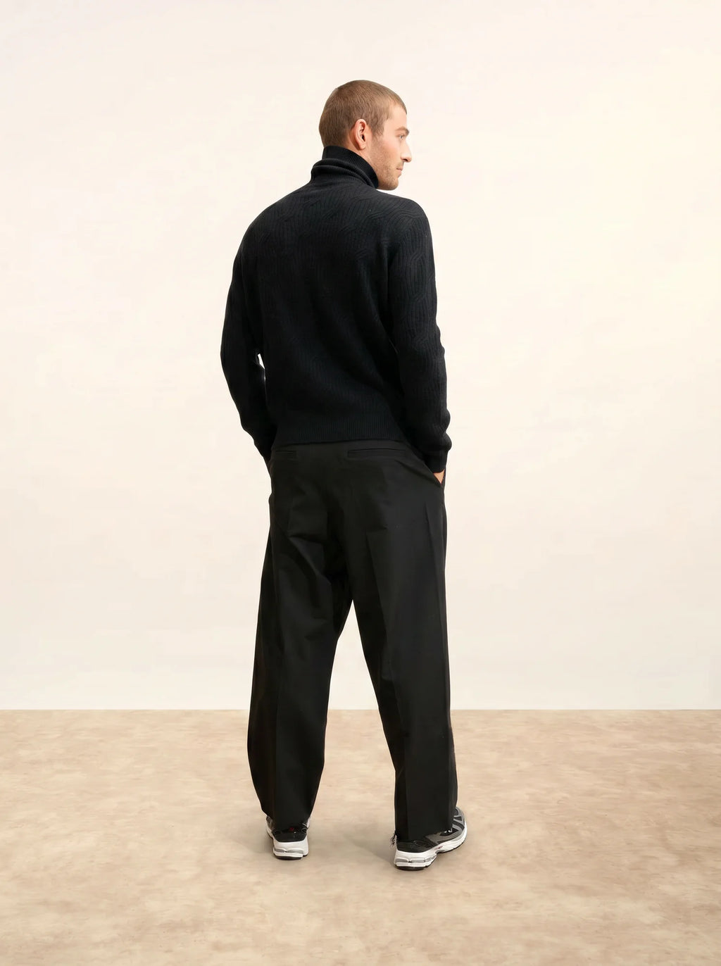 GOBA pullover rollkragen 4-fädig schwarz