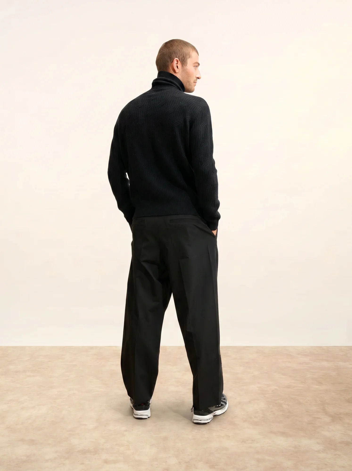 GOBA pullover rollkragen 4-fädig schwarz