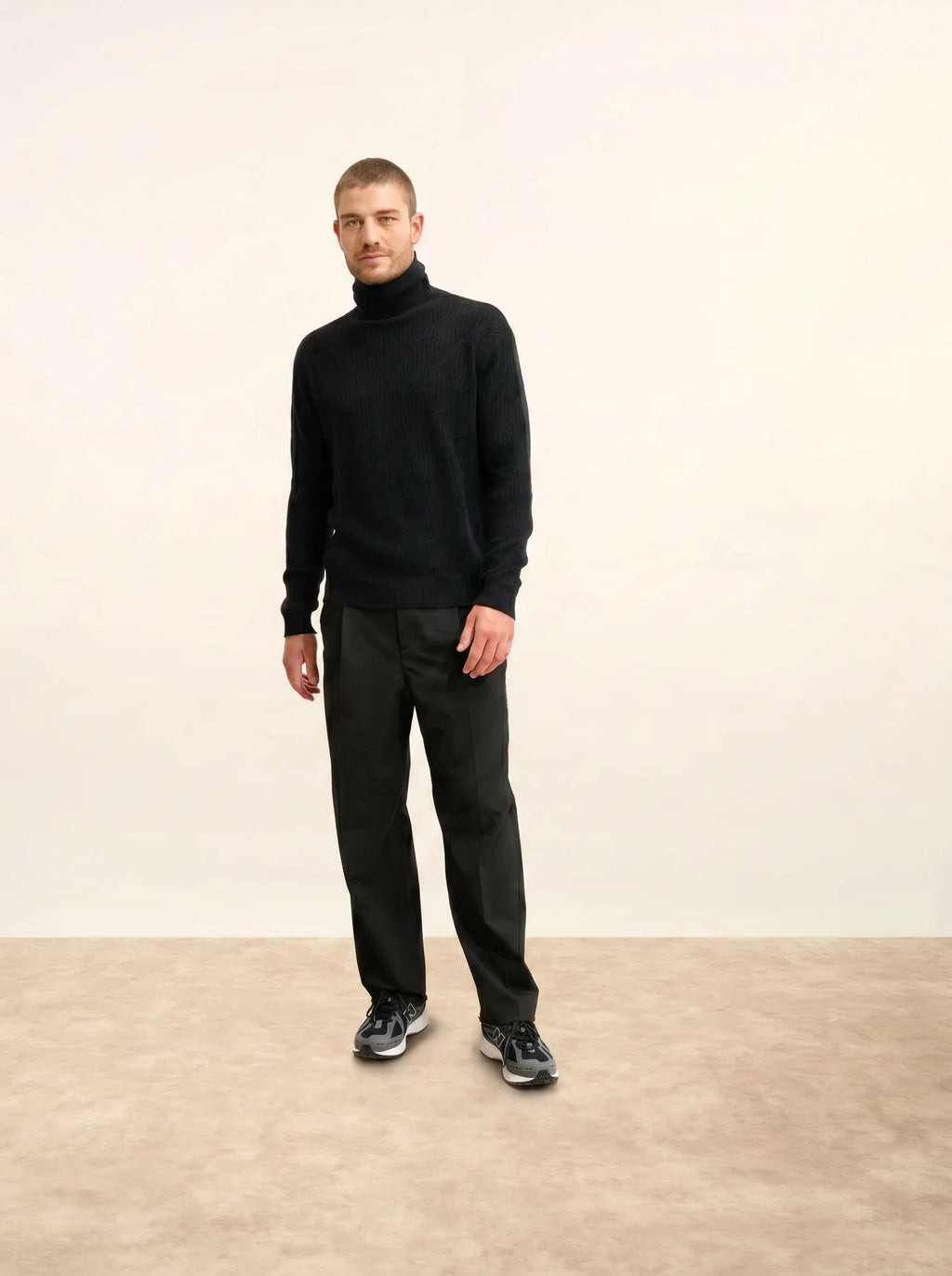 GOBA pullover rollkragen 4-fädig schwarz