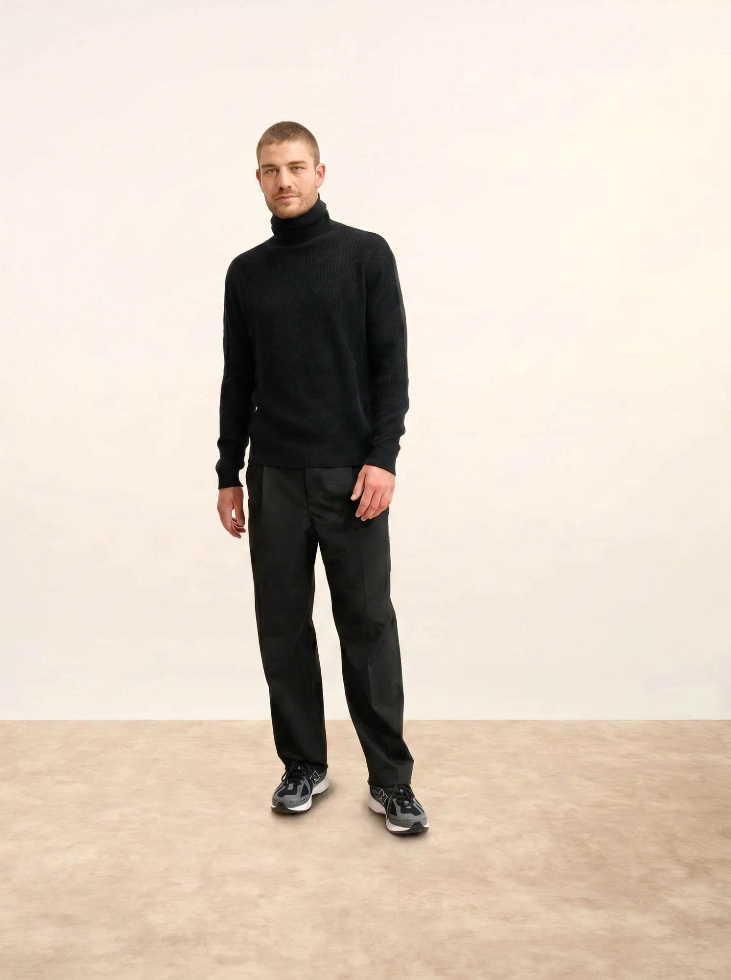 GOBA pullover rollkragen 4-fädig schwarz