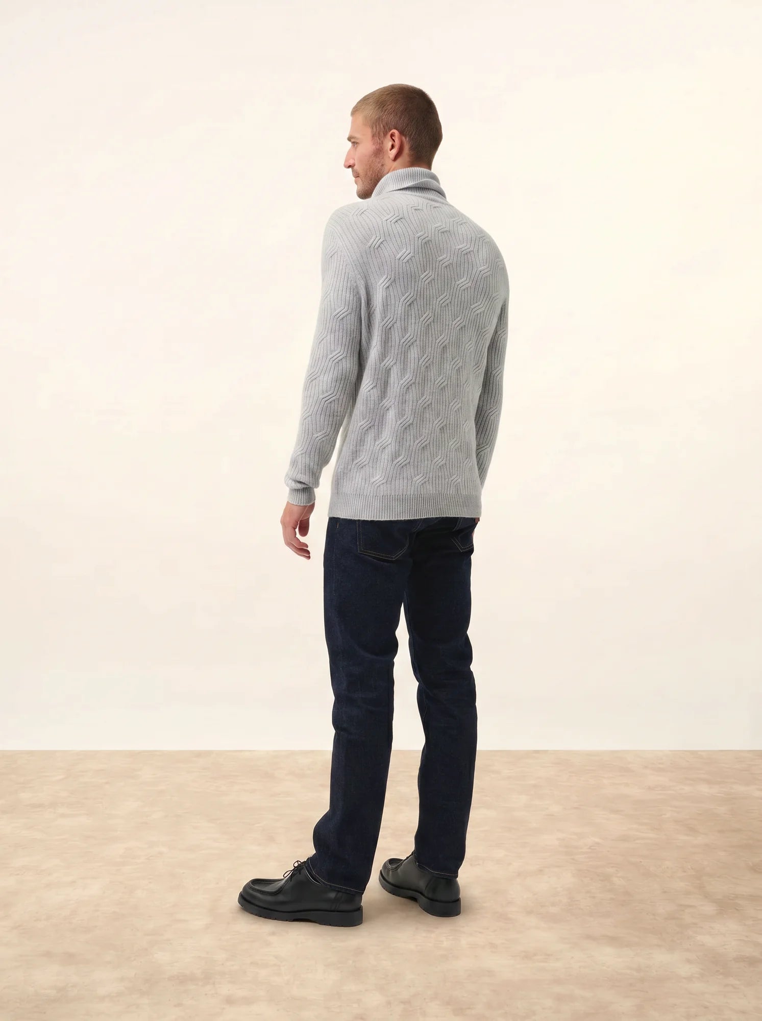 GOBA pullover rollkragen 4-fädig wolke meliert