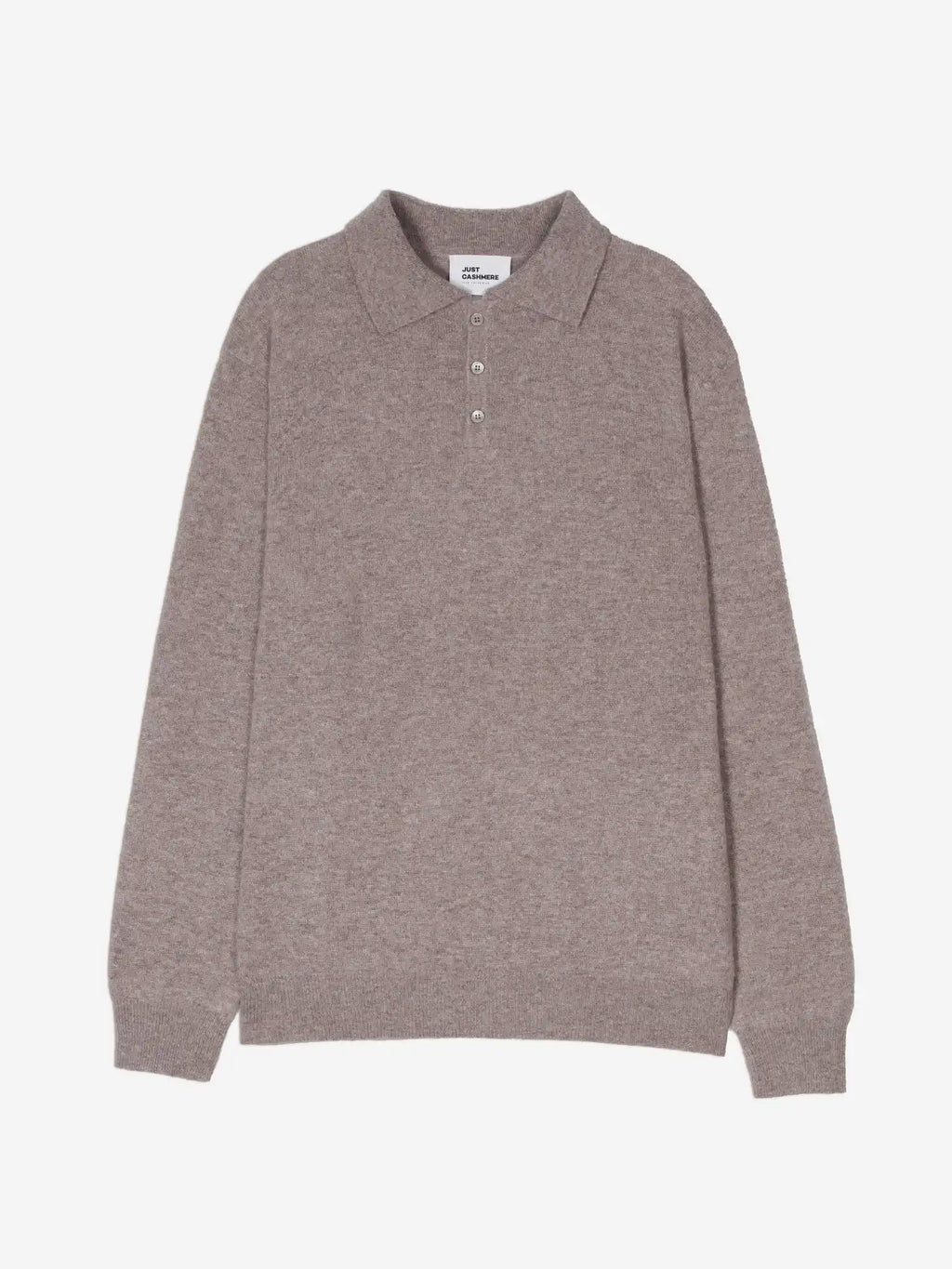 DOUGLAS poloshirt langarm caribou meliert