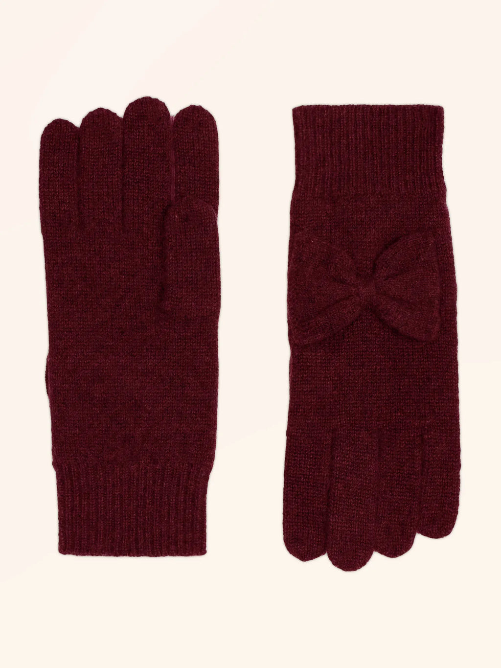 LUCY handschuhe 4-fädig cranberry meliert