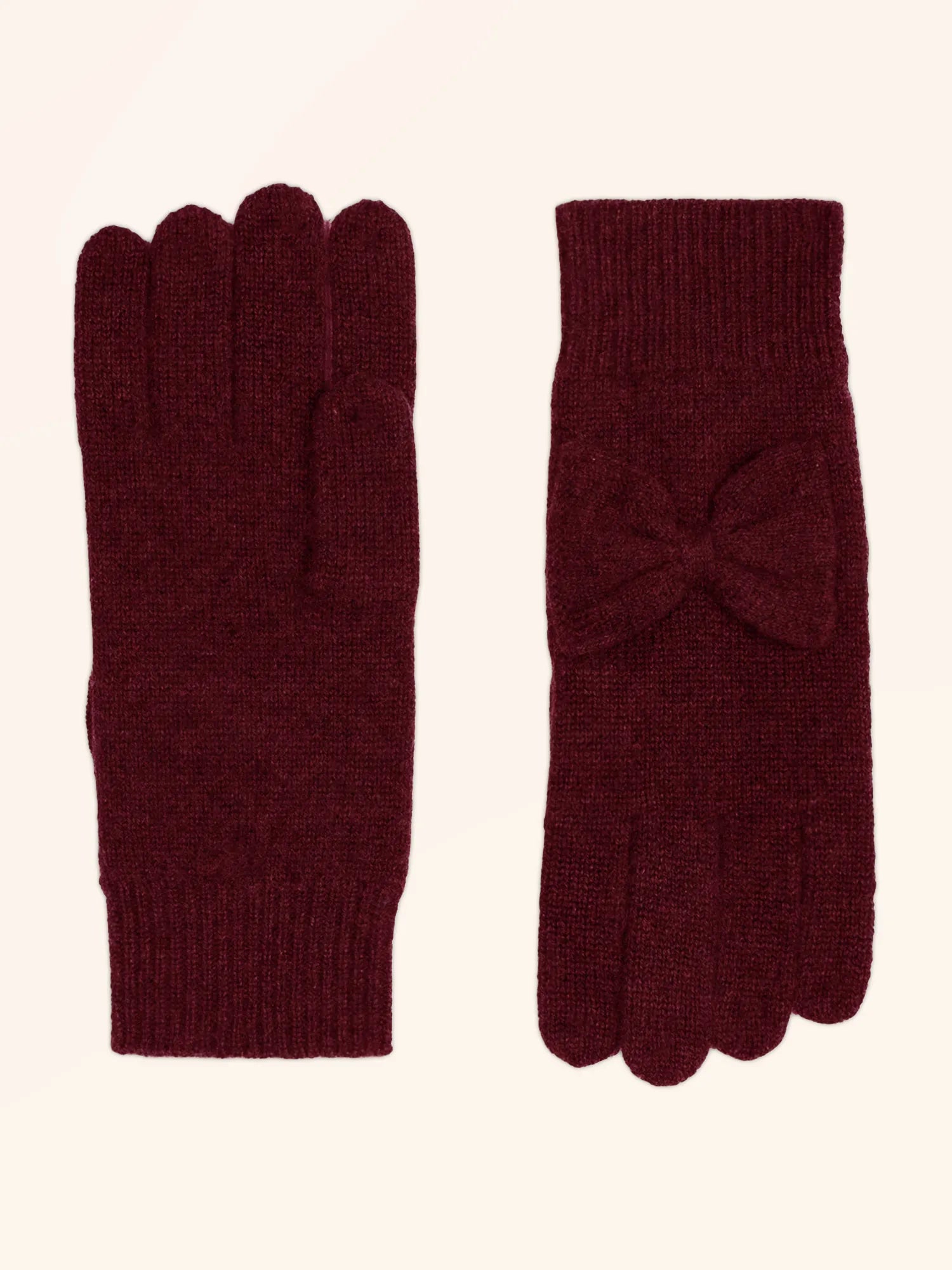 LUCY handschuhe 4-fädig cranberry meliert