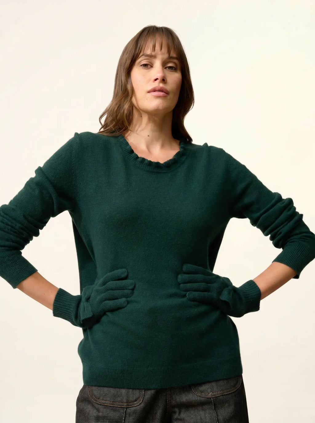 LUCY handschuhe 4-fädig zypresse